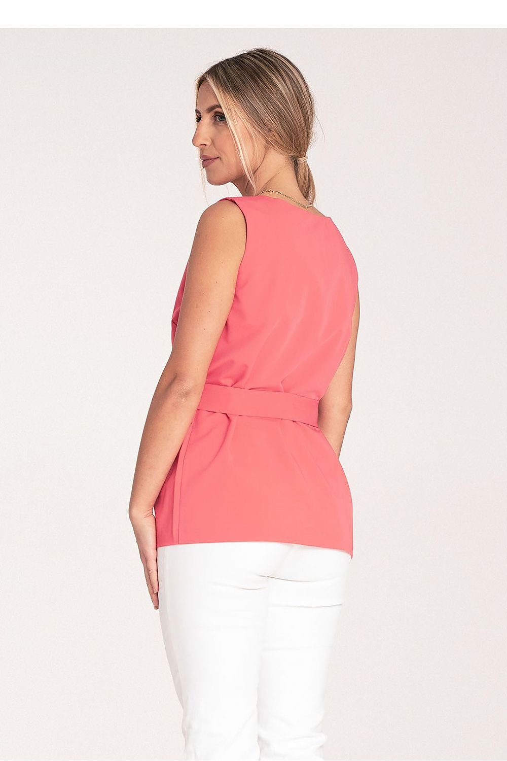 Trapezoidal Elegant Unbuttoned Blouse  Shop One Place