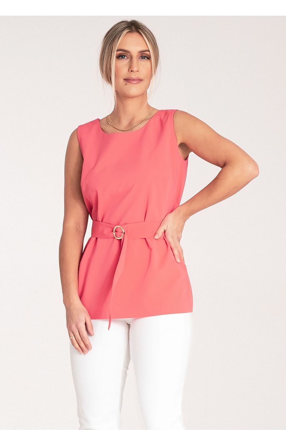 Trapezoidal Elegant Unbuttoned Blouse  Shop One Place