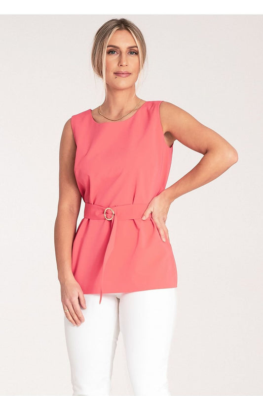 Trapezoidal Elegant Unbuttoned Blouse  Shop One Place