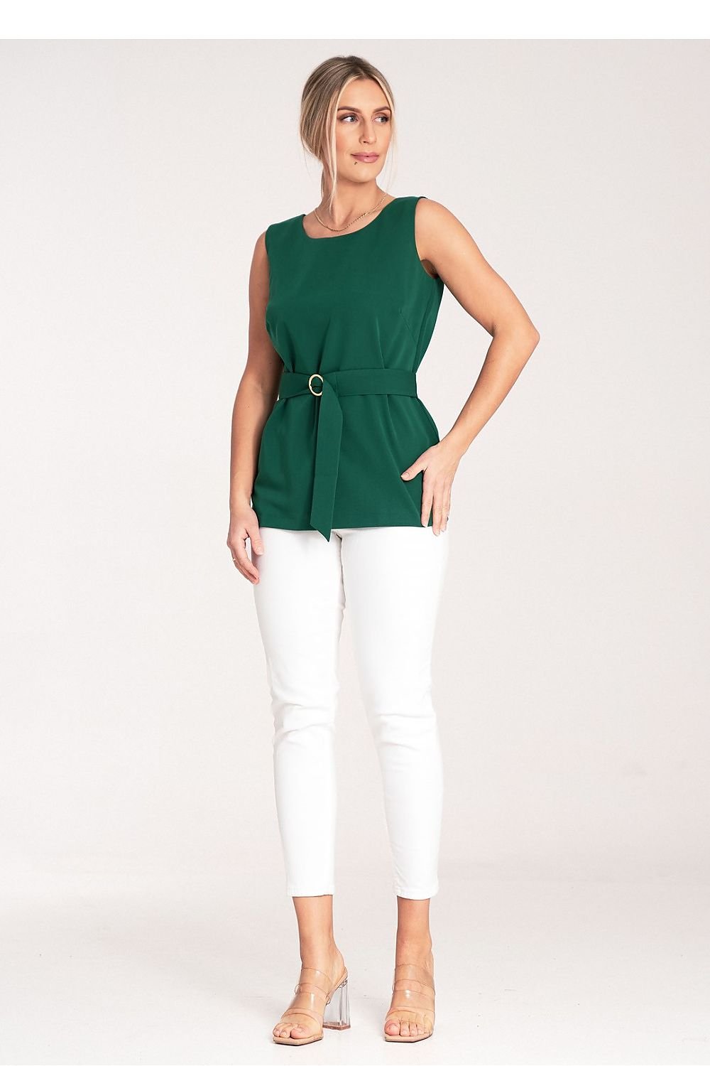 Trapezoidal Elegant Unbuttoned Blouse  Shop One Place