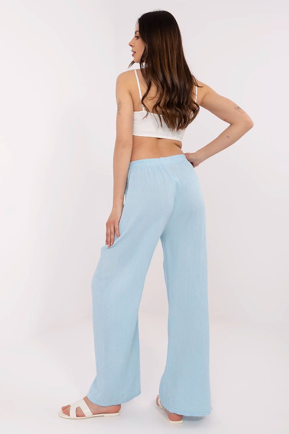 Och Bella High-Waisted Cotton Muslin Pants  Shop One Place