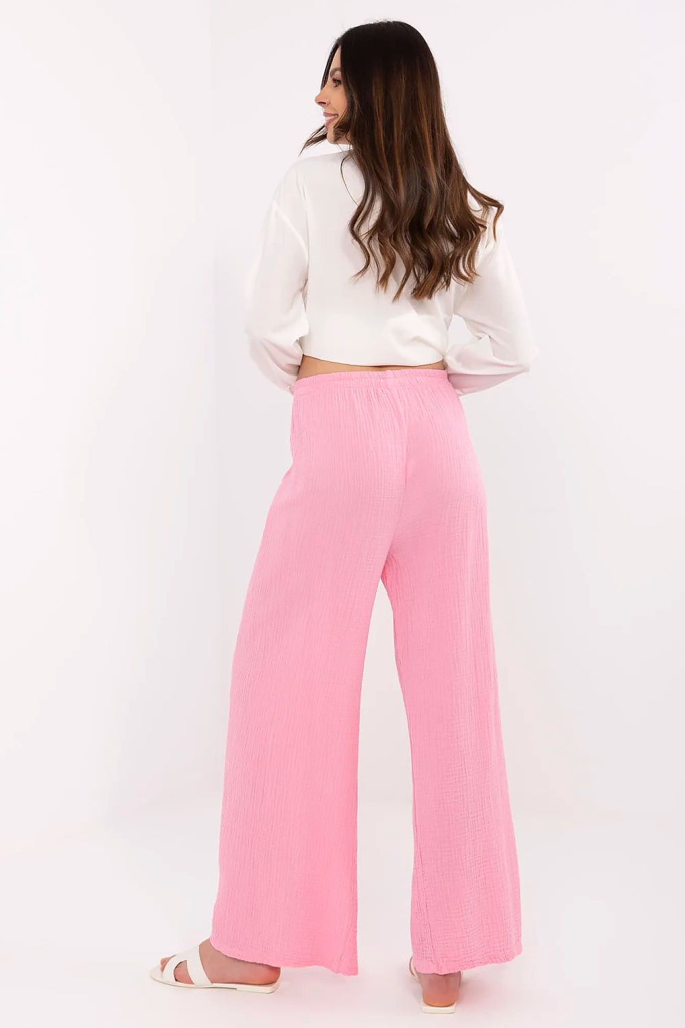Och Bella High-Waisted Cotton Muslin Pants  Shop One Place