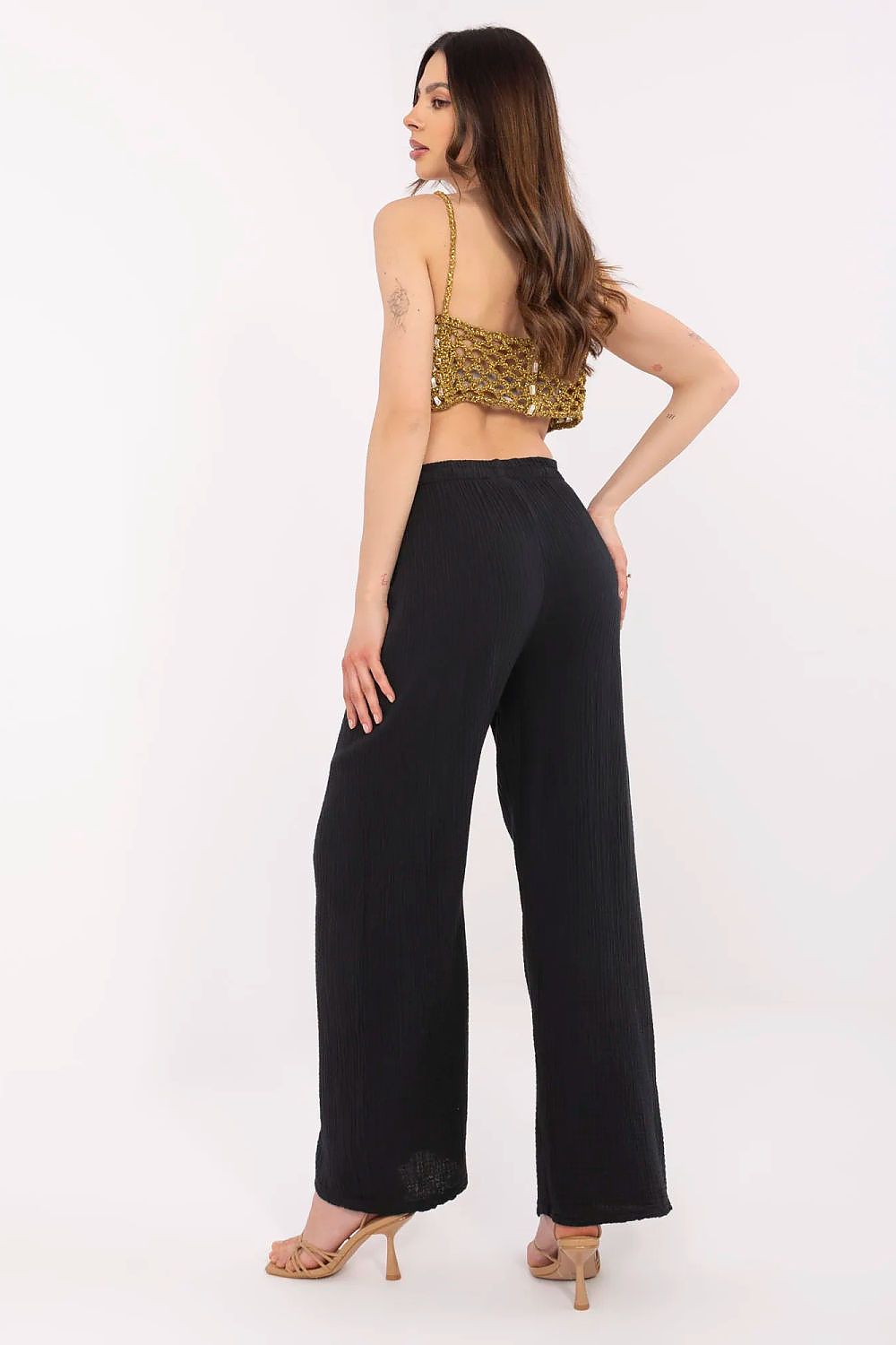 Och Bella High-Waisted Cotton Muslin Pants  Shop One Place