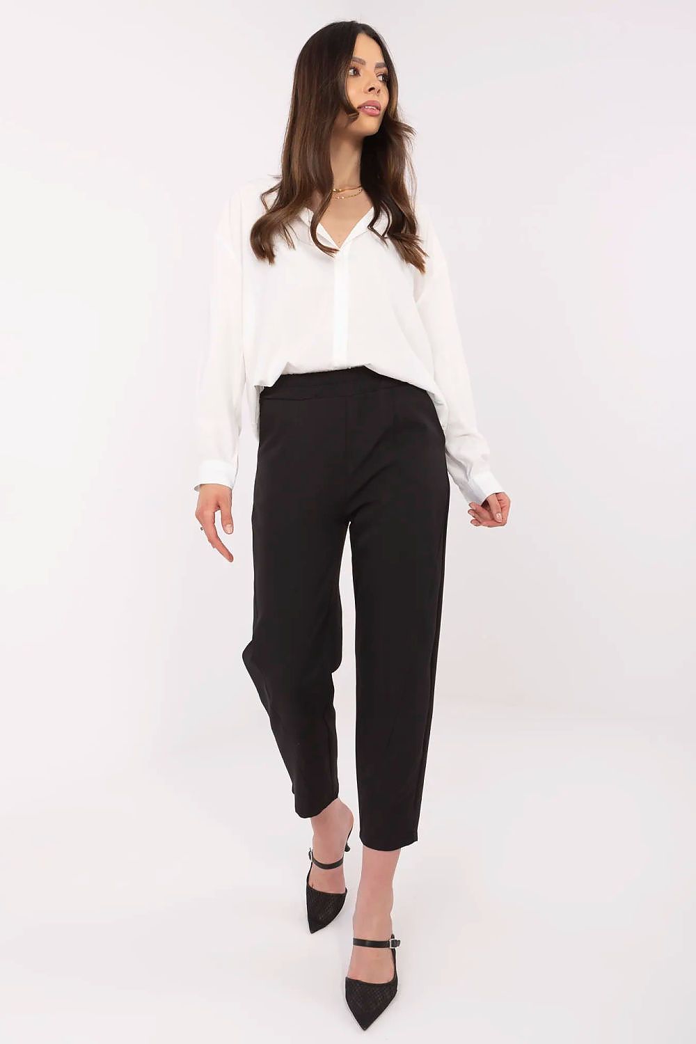 Women’s High-Waisted Tapered Cigarette Pants – Stretch Fit with Pockets  Shop One Place