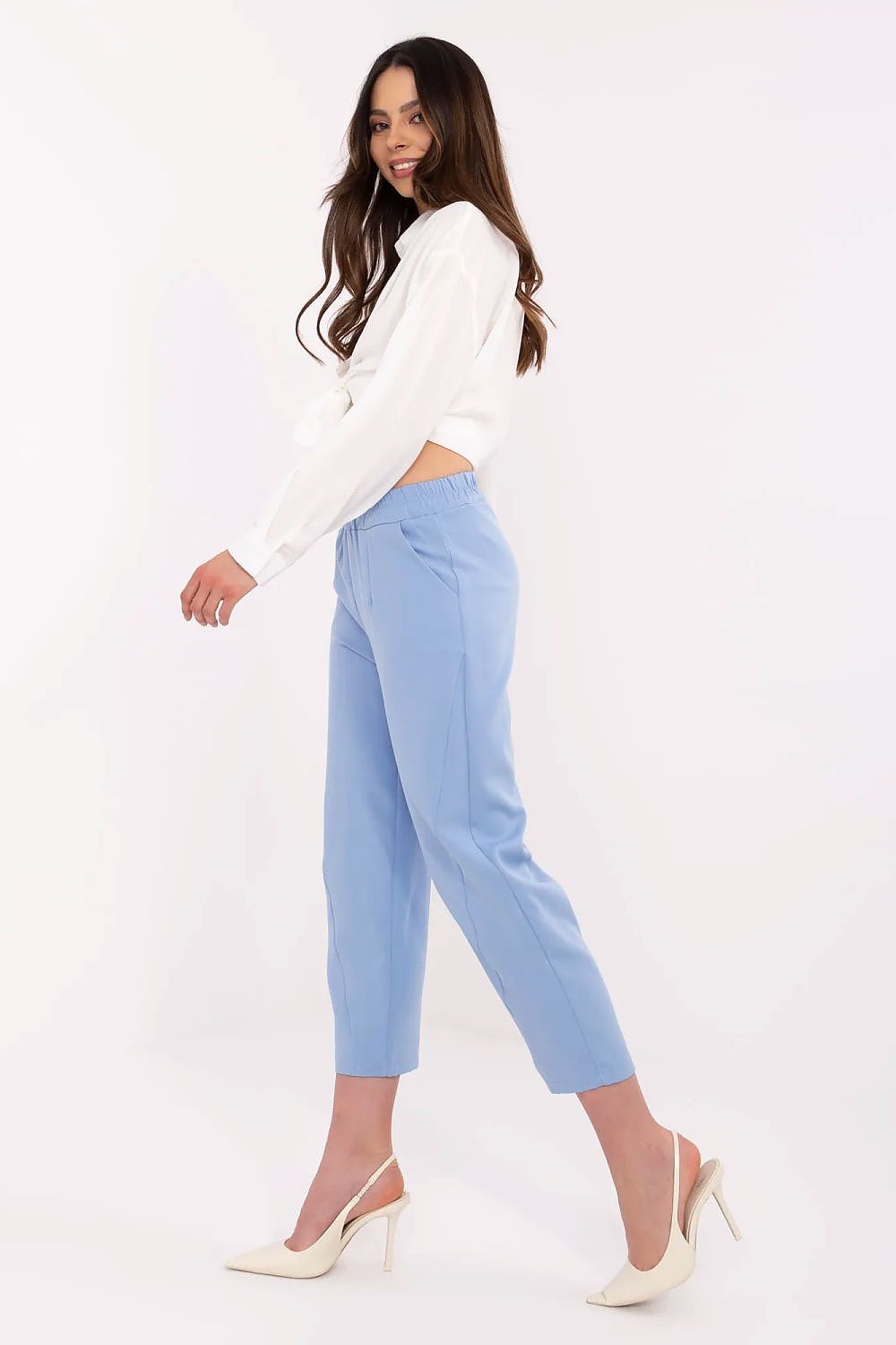 Women’s High-Waisted Tapered Cigarette Pants – Stretch Fit with Pockets  Shop One Place
