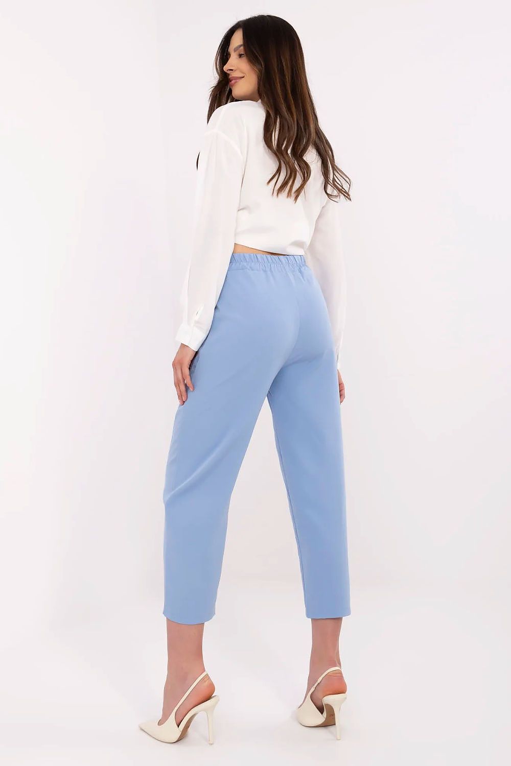 Women’s High-Waisted Tapered Cigarette Pants – Stretch Fit with Pockets  Shop One Place