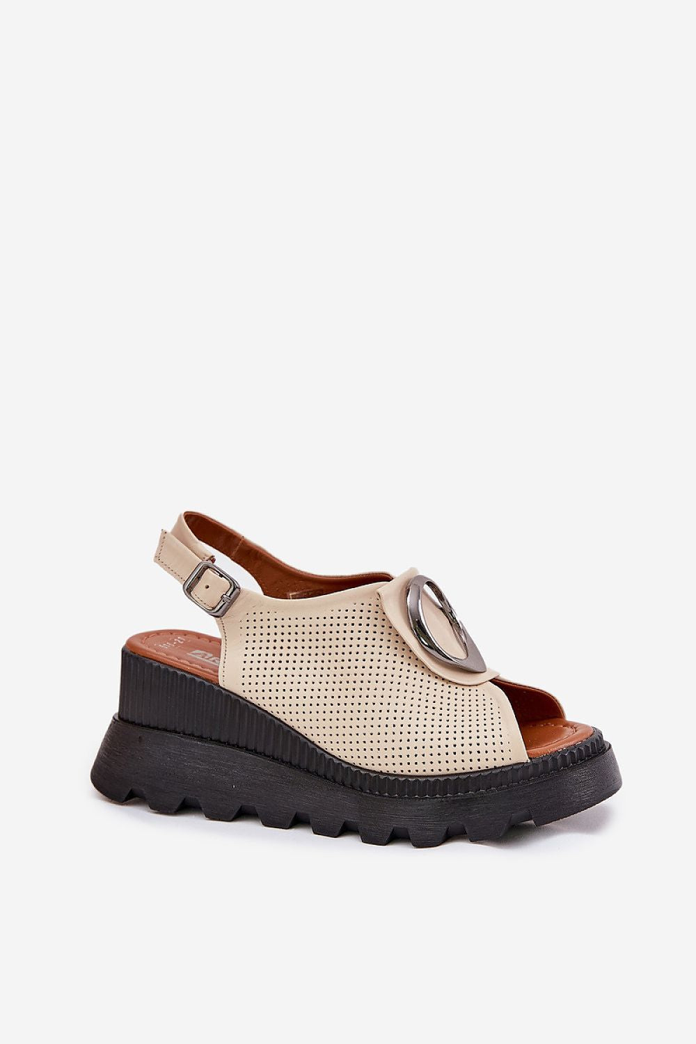 Women's Wedge Heel Sandals – Leather Upper with Front Accent  Shop One Place