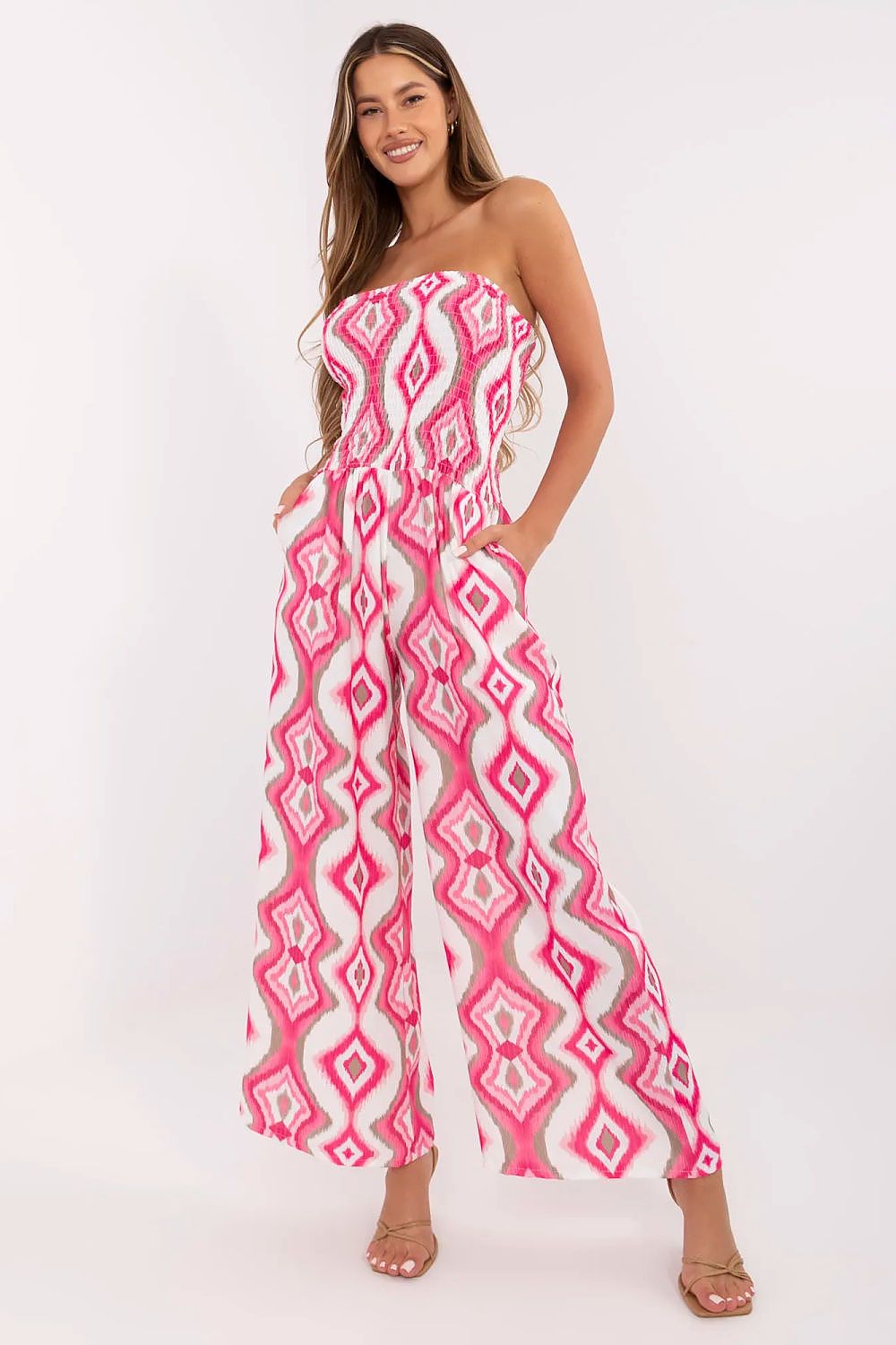 Geometric pattern jumpsuit Italy Moda  Shop One Place