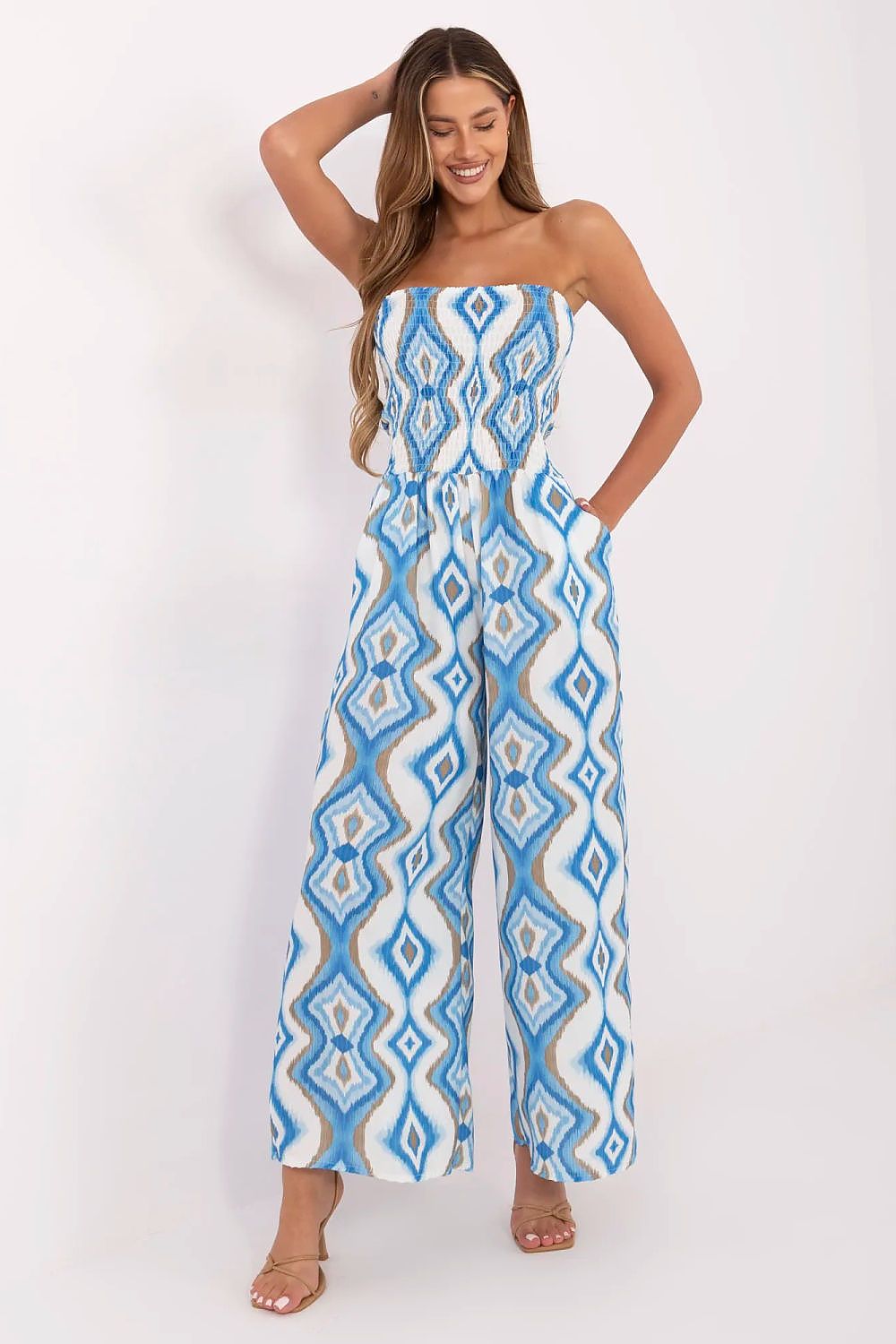 Geometric pattern jumpsuit Italy Moda  Shop One Place