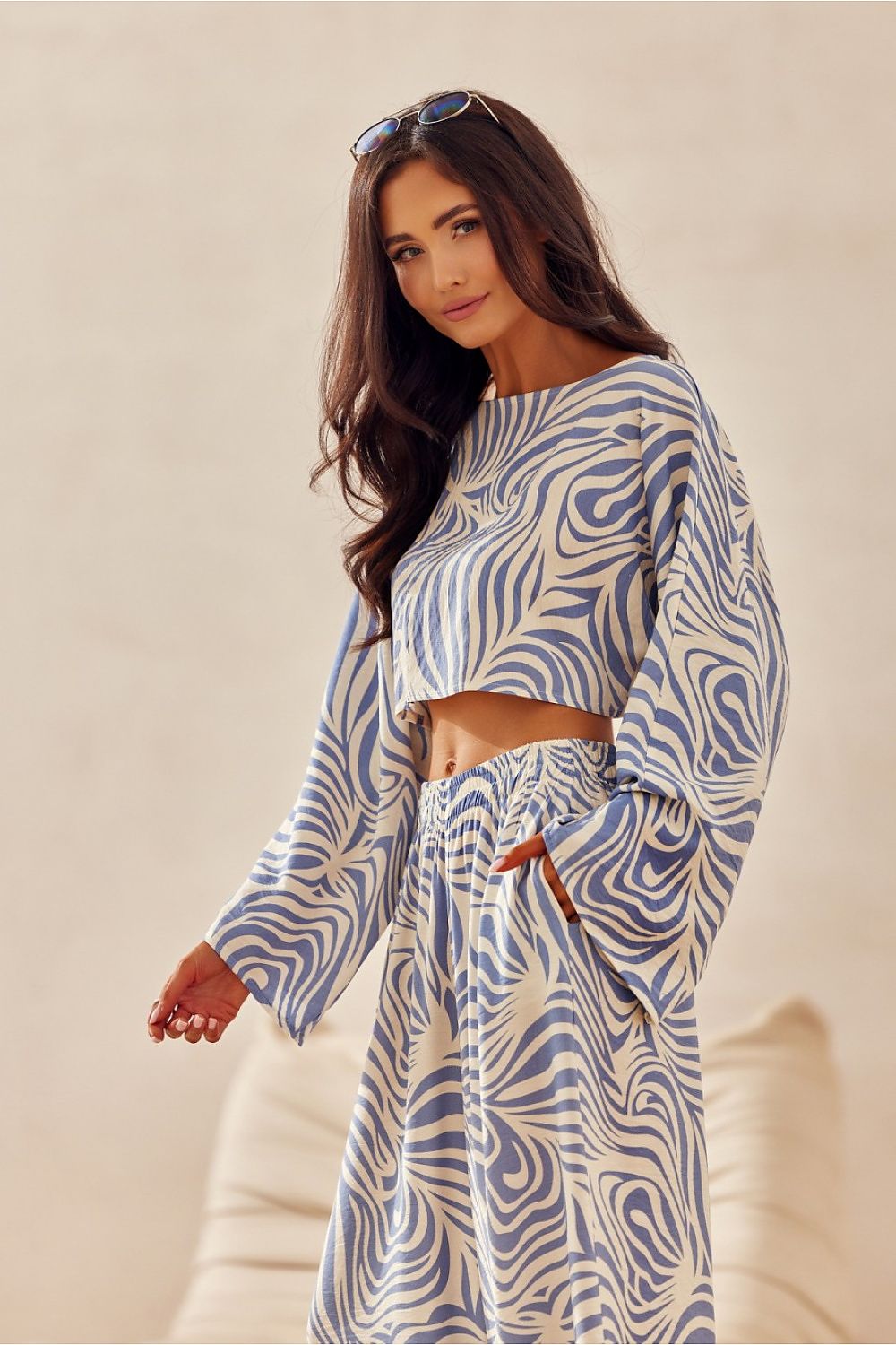 Bianca - Linen top with a crop cut  Shop One Place