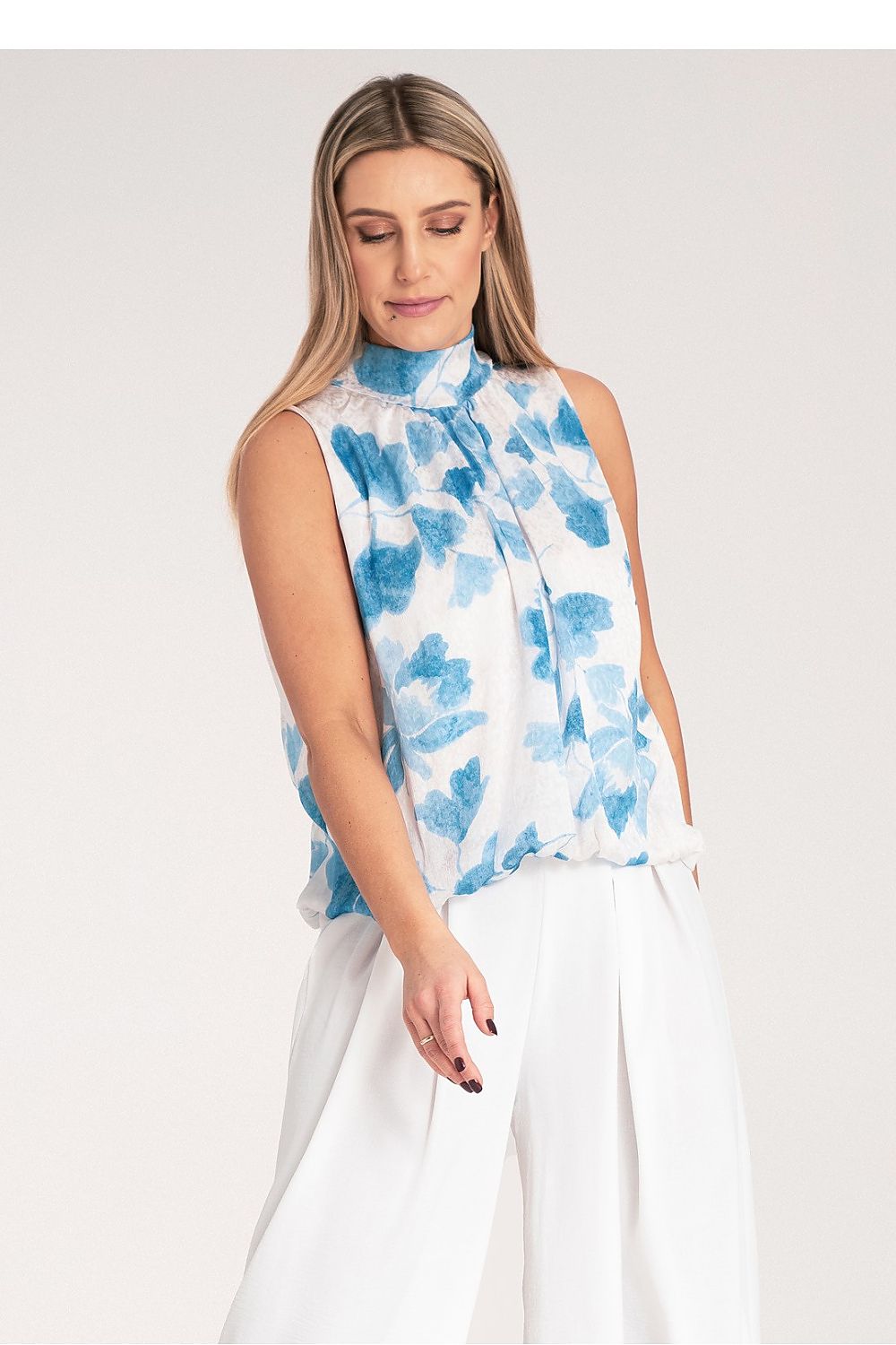 Women's Elegant Floral Sleeveless Blouse  Shop One Place