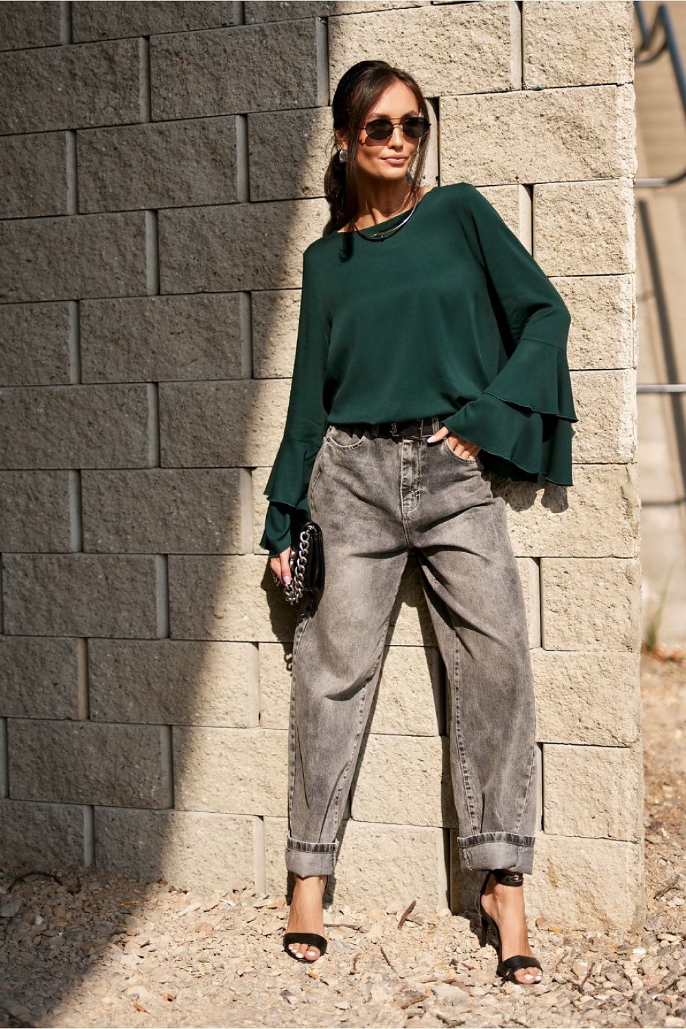 Camila - blouse with double-layer bell sleeves  Shop One Place