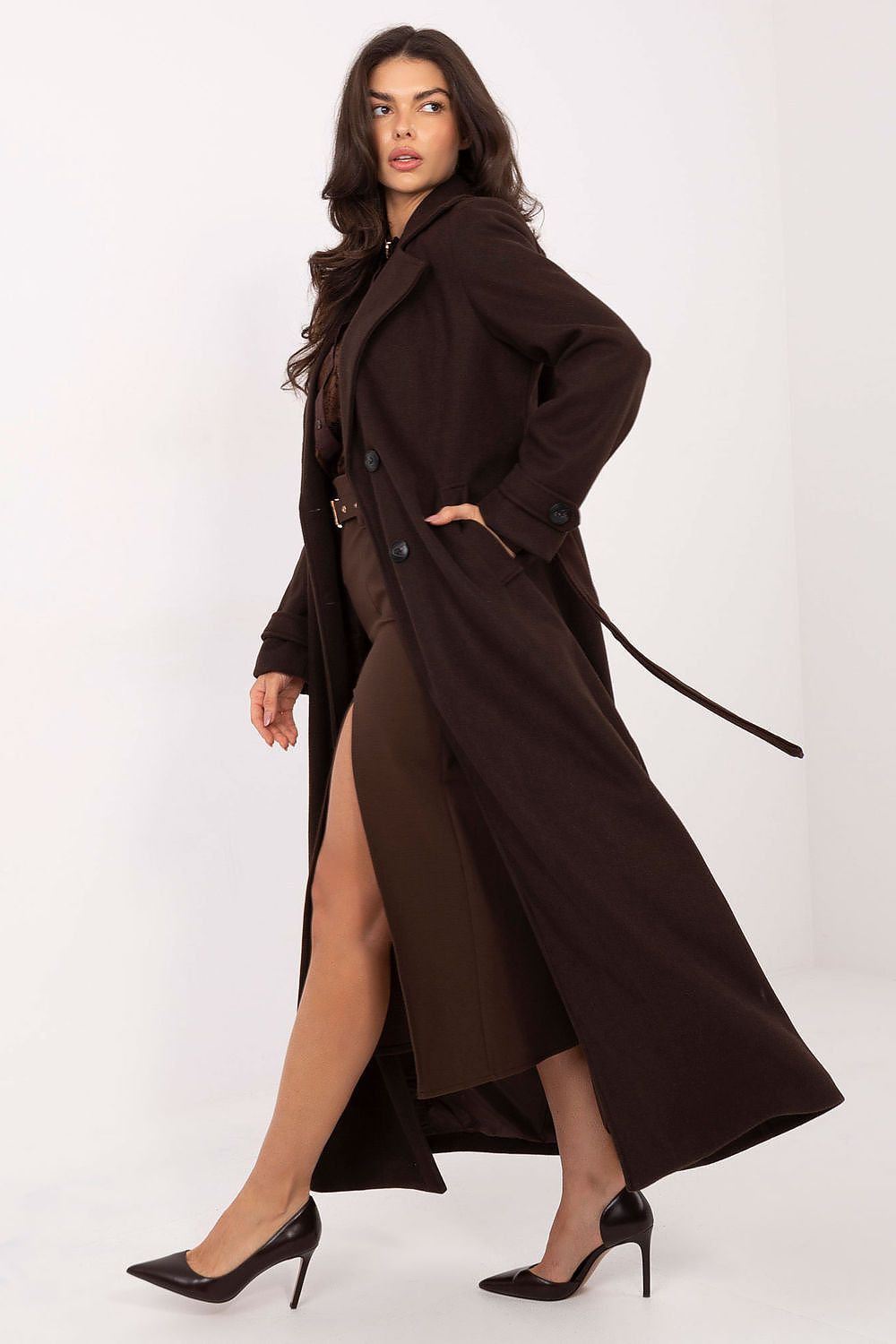 Classic Double-Breasted Trench Coat with Belt  Shop One Place