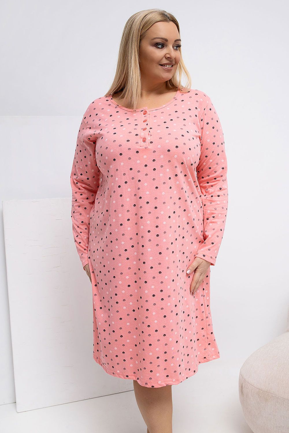  Plus Size Nightgown model 223301 Forever Pink 