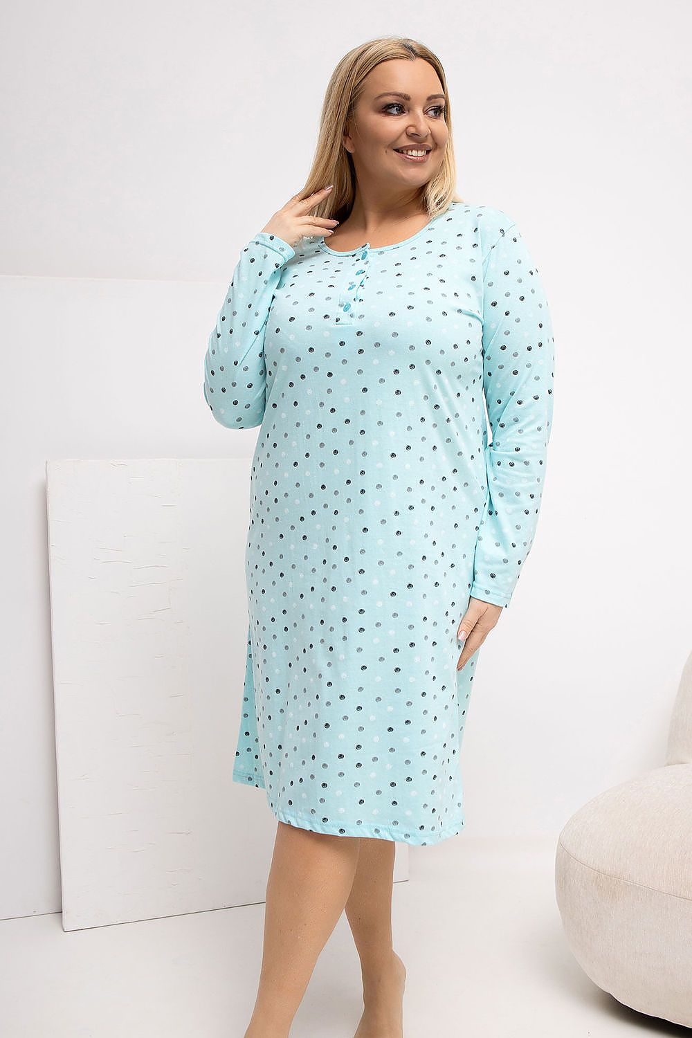  Plus Size Nightgown model 223302 Forever Pink 
