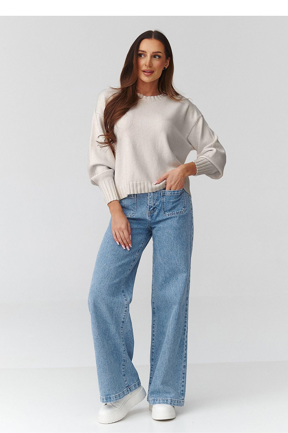 Jumper model 224104 Makadamia  Shop One Place