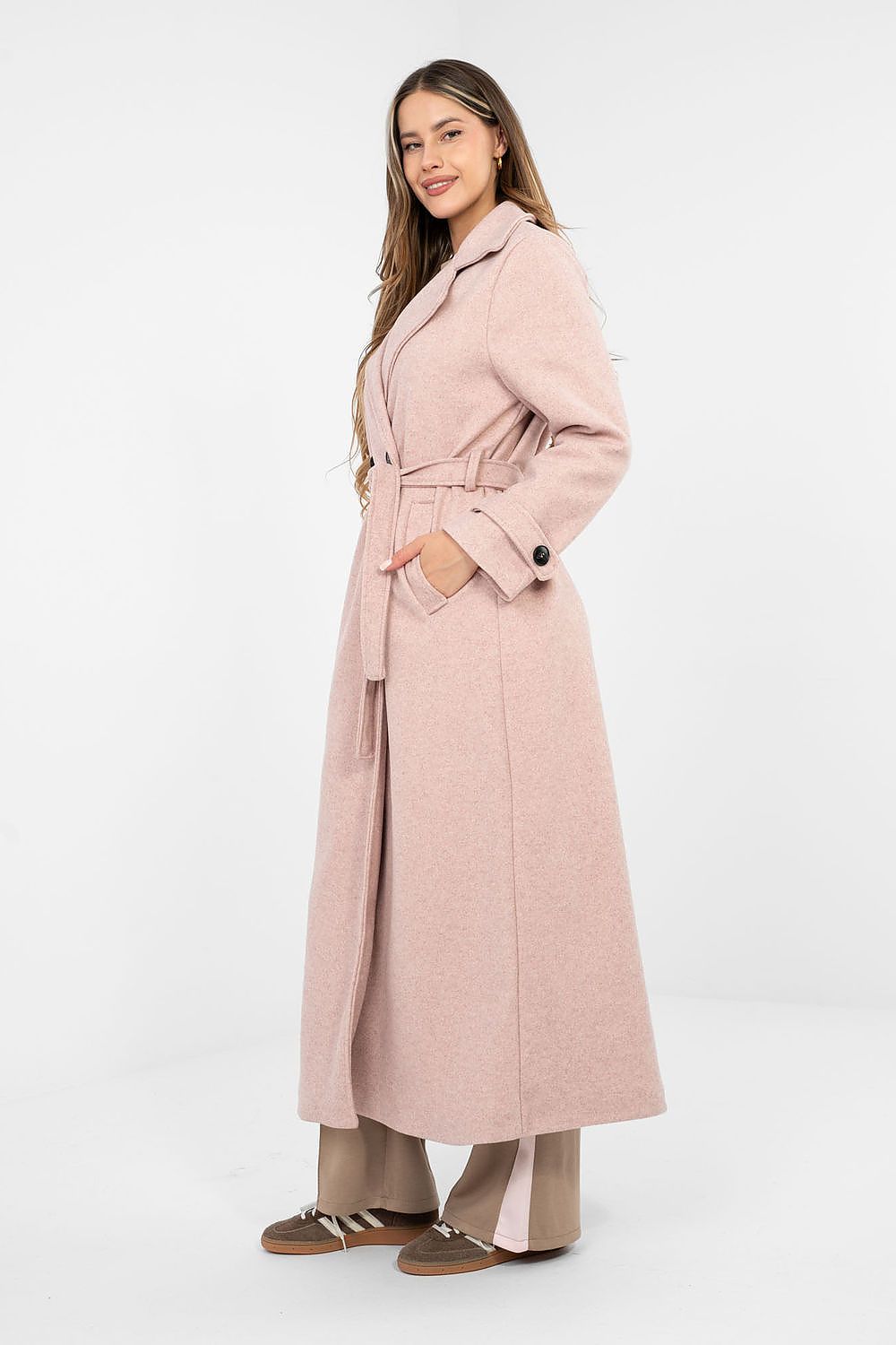Classic Double-Breasted Trench Coat with Belt  Shop One Place