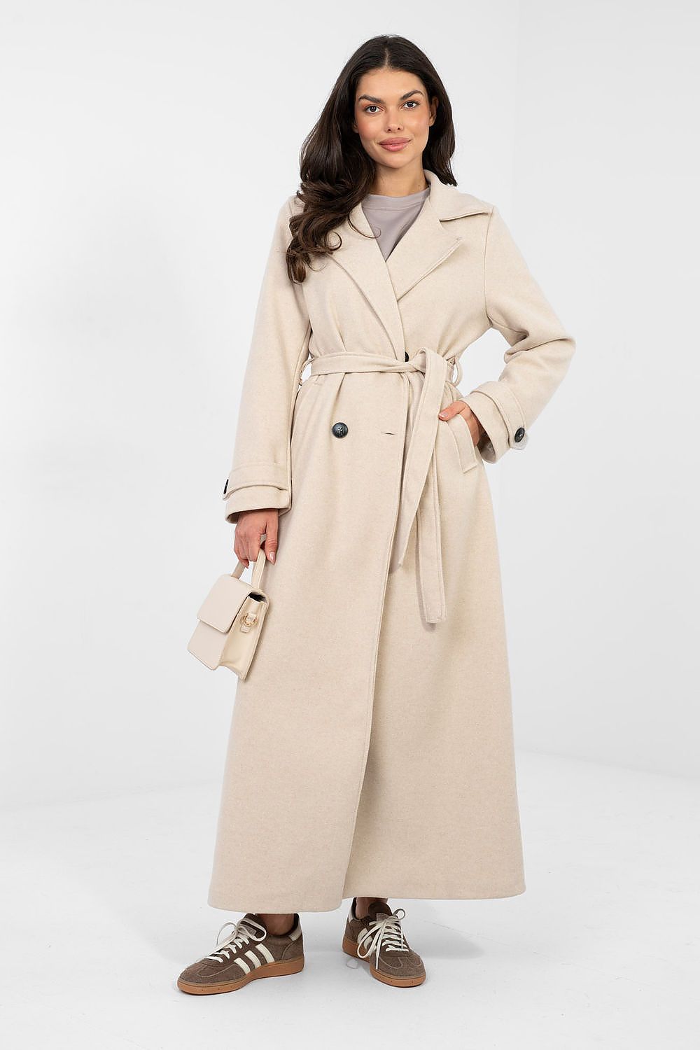 Classic Double-Breasted Trench Coat with Belt  Shop One Place