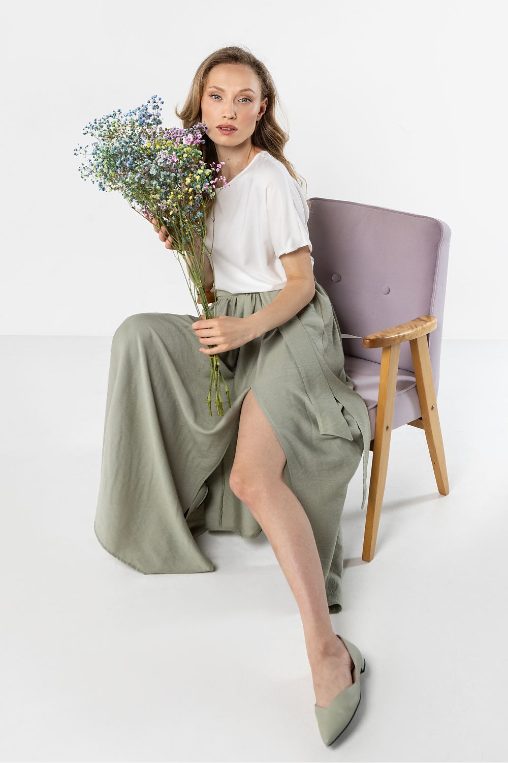 Long skirt model 225331 awama  Shop One Place