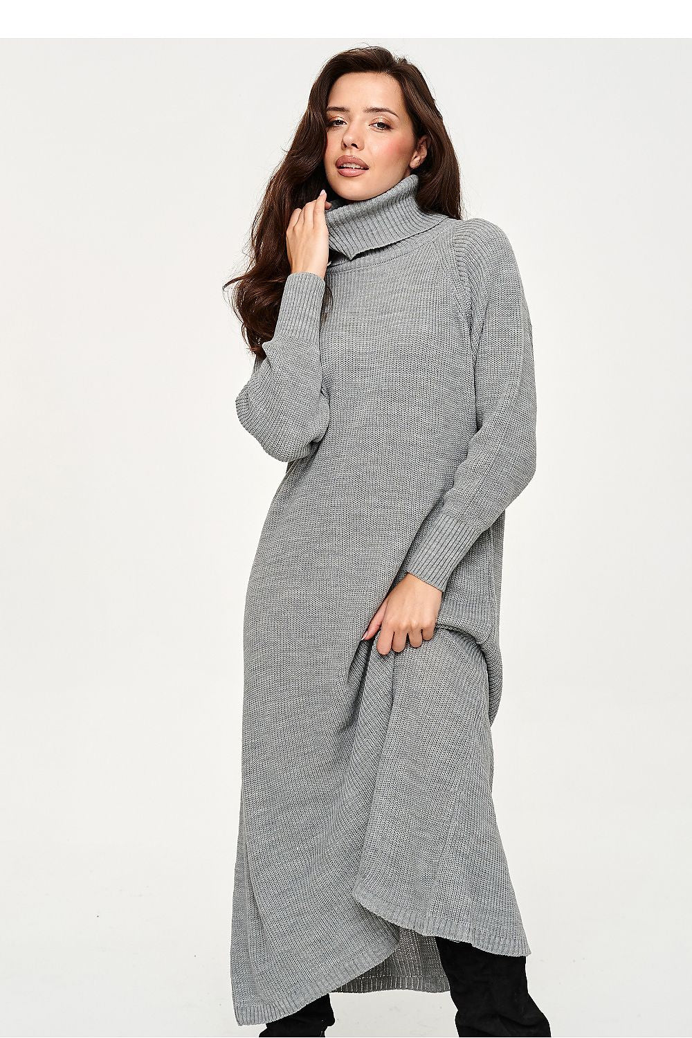 Women's Turtleneck Sweater Midi Dress