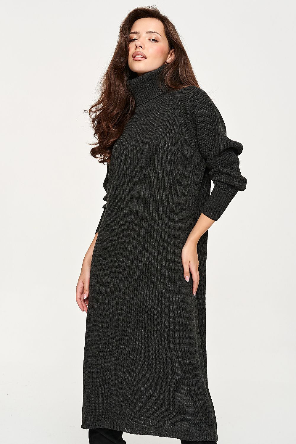 Women's Turtleneck Sweater Midi Dress – view 4