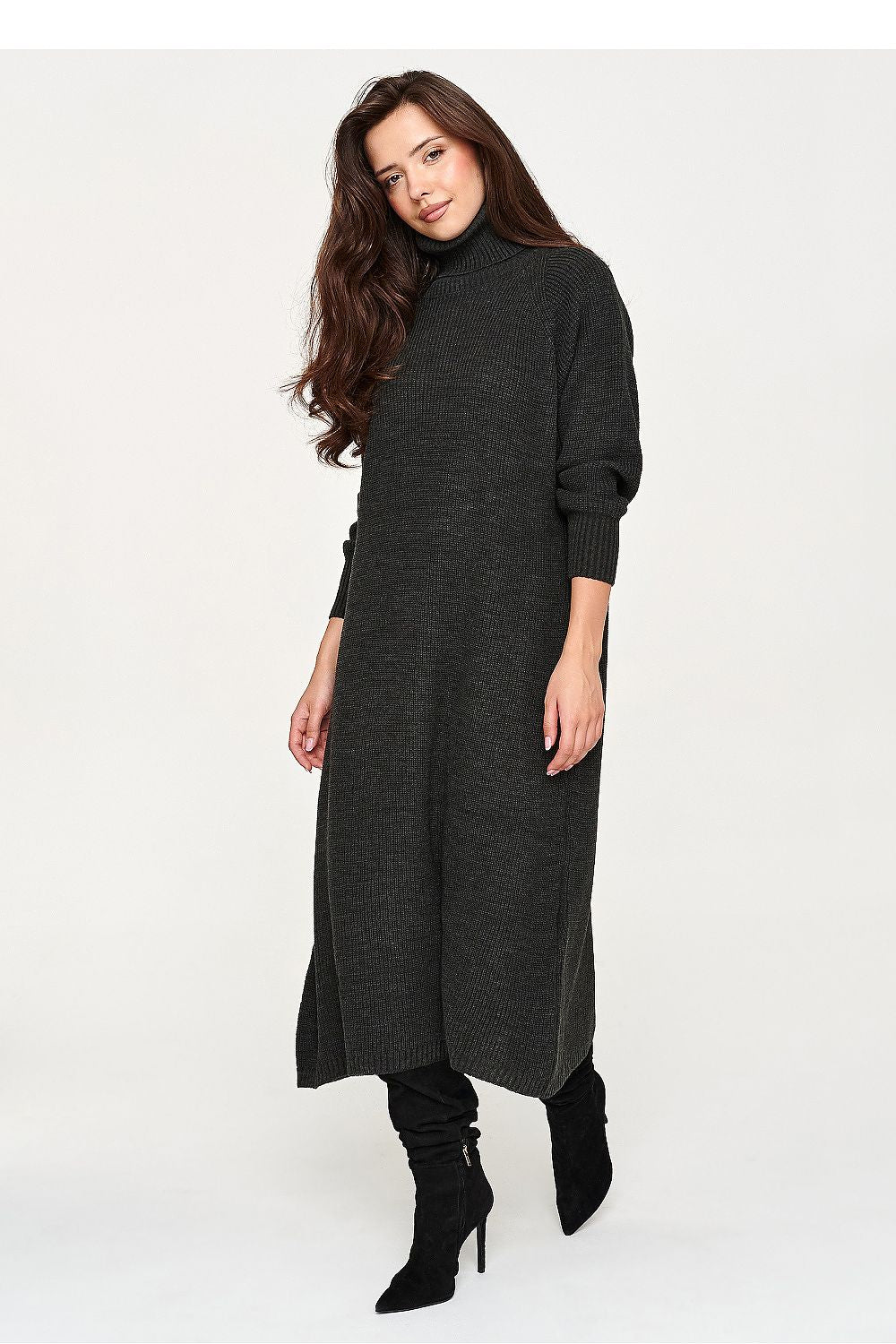 Women's Turtleneck Sweater Midi Dress – view 5