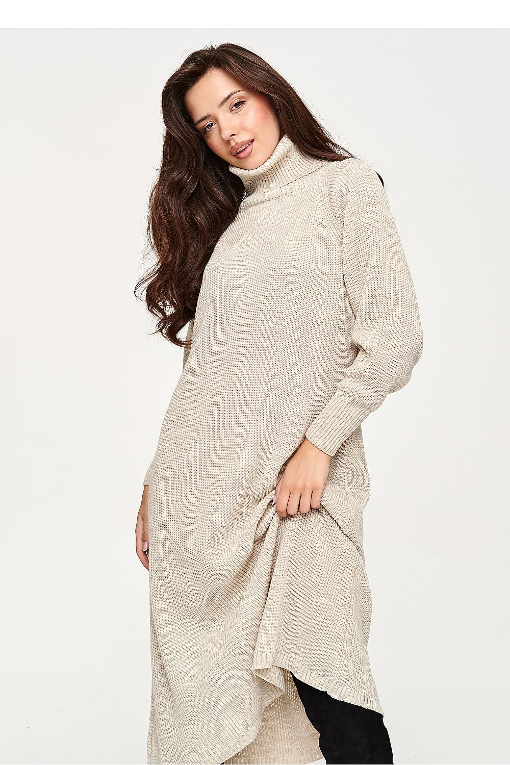 Women's Turtleneck Sweater Midi Dress – view 16