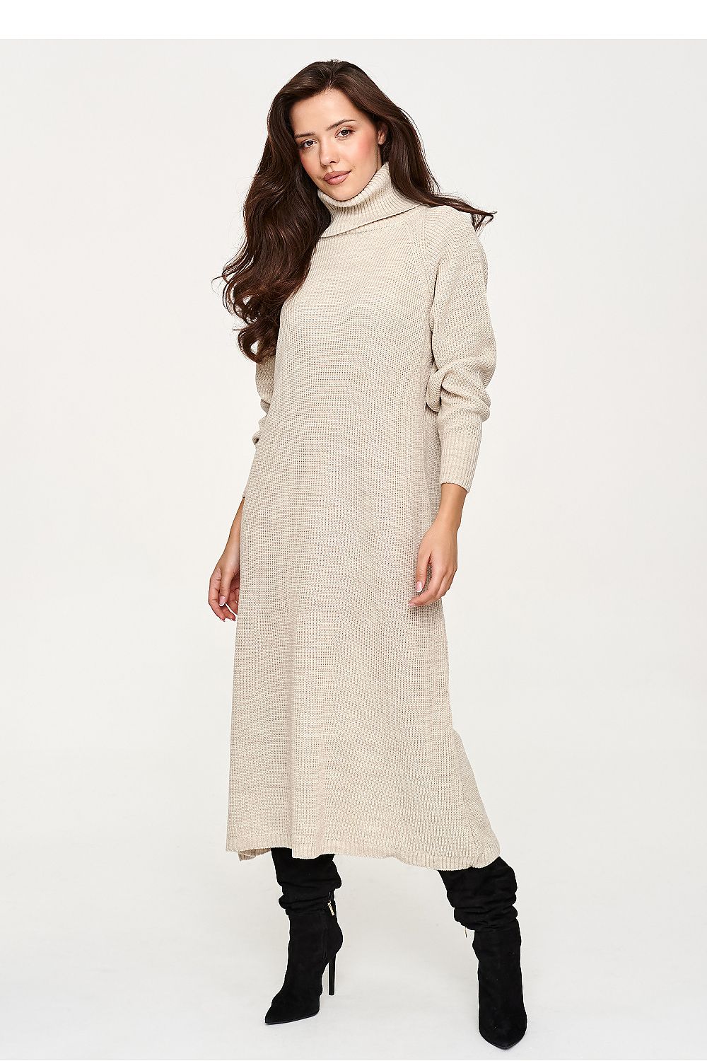 Women's Turtleneck Sweater Midi Dress – view 17