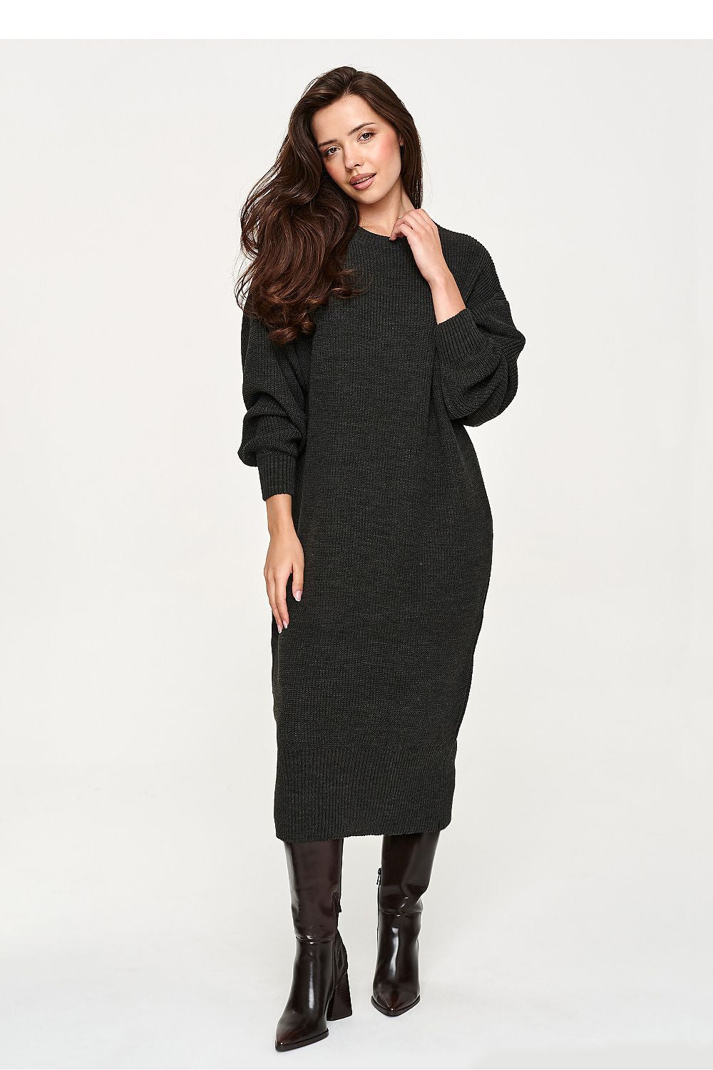Women's Oversized Sweater Midi Dress – view 5