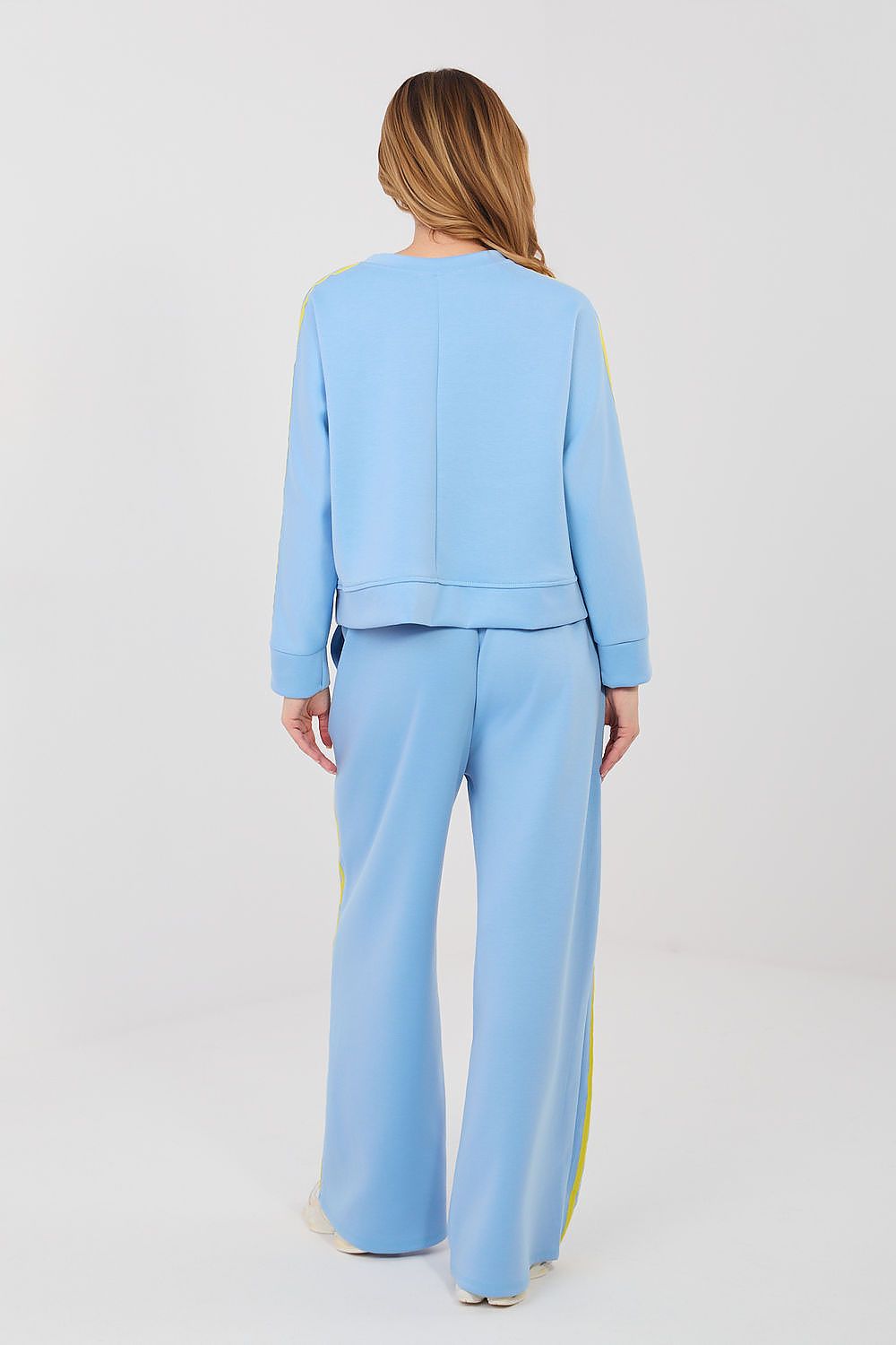 Women's Striped Hoodie & Wide-Leg Pants Tracksuit Set – view 2