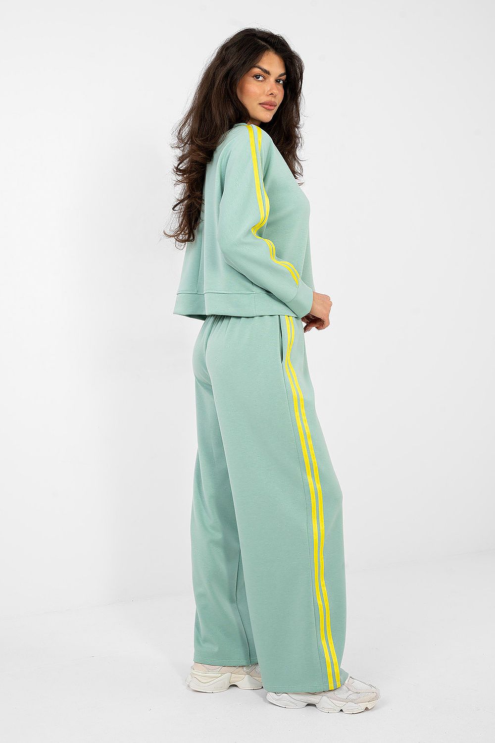 Women's Striped Hoodie & Wide-Leg Pants Tracksuit Set – view 16