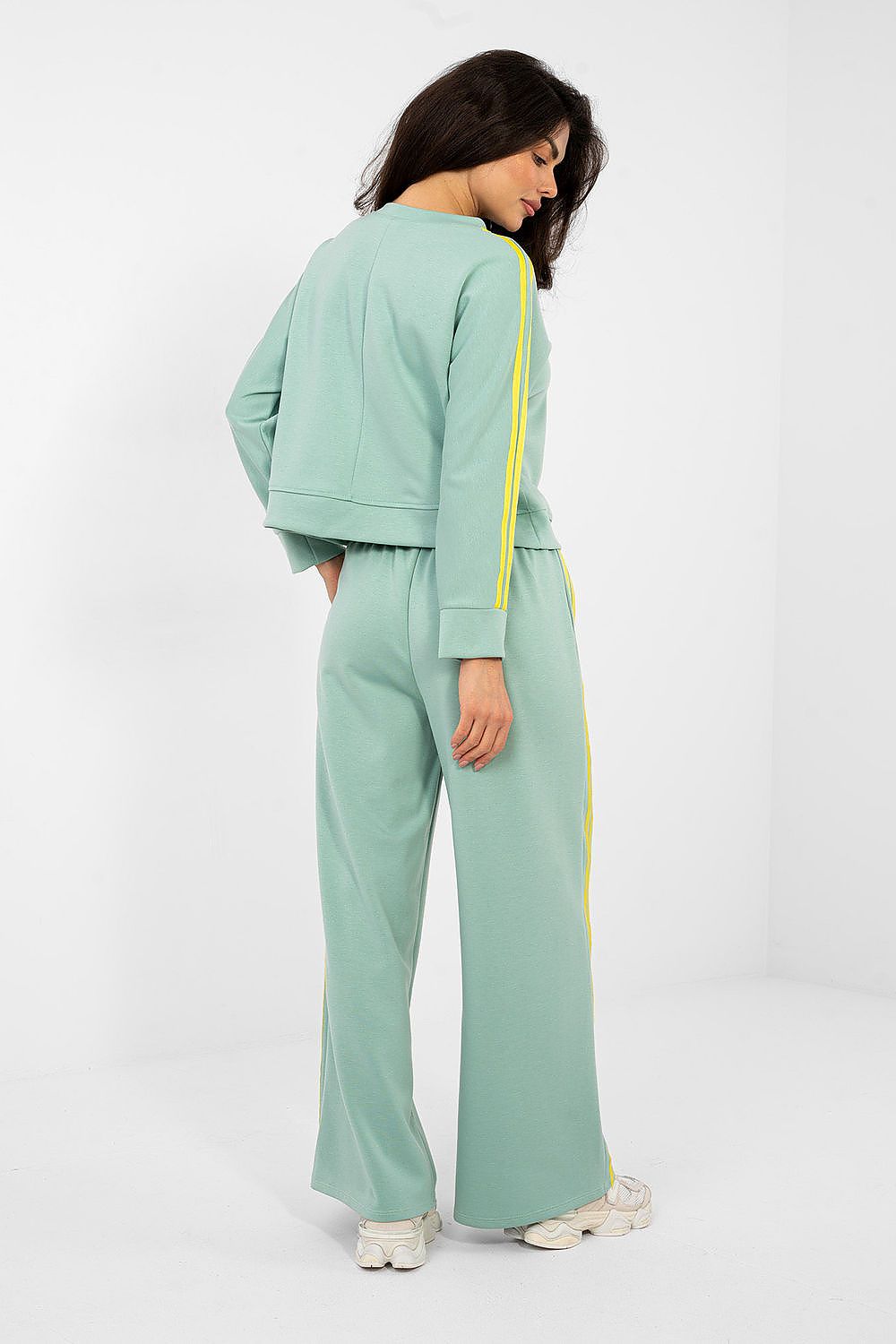 Women's Striped Hoodie & Wide-Leg Pants Tracksuit Set – view 17