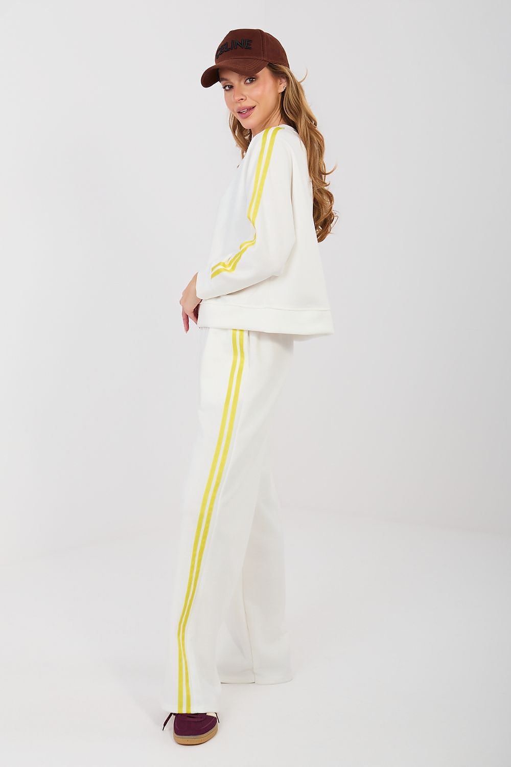 Women's Striped Hoodie & Wide-Leg Pants Tracksuit Set – view 6