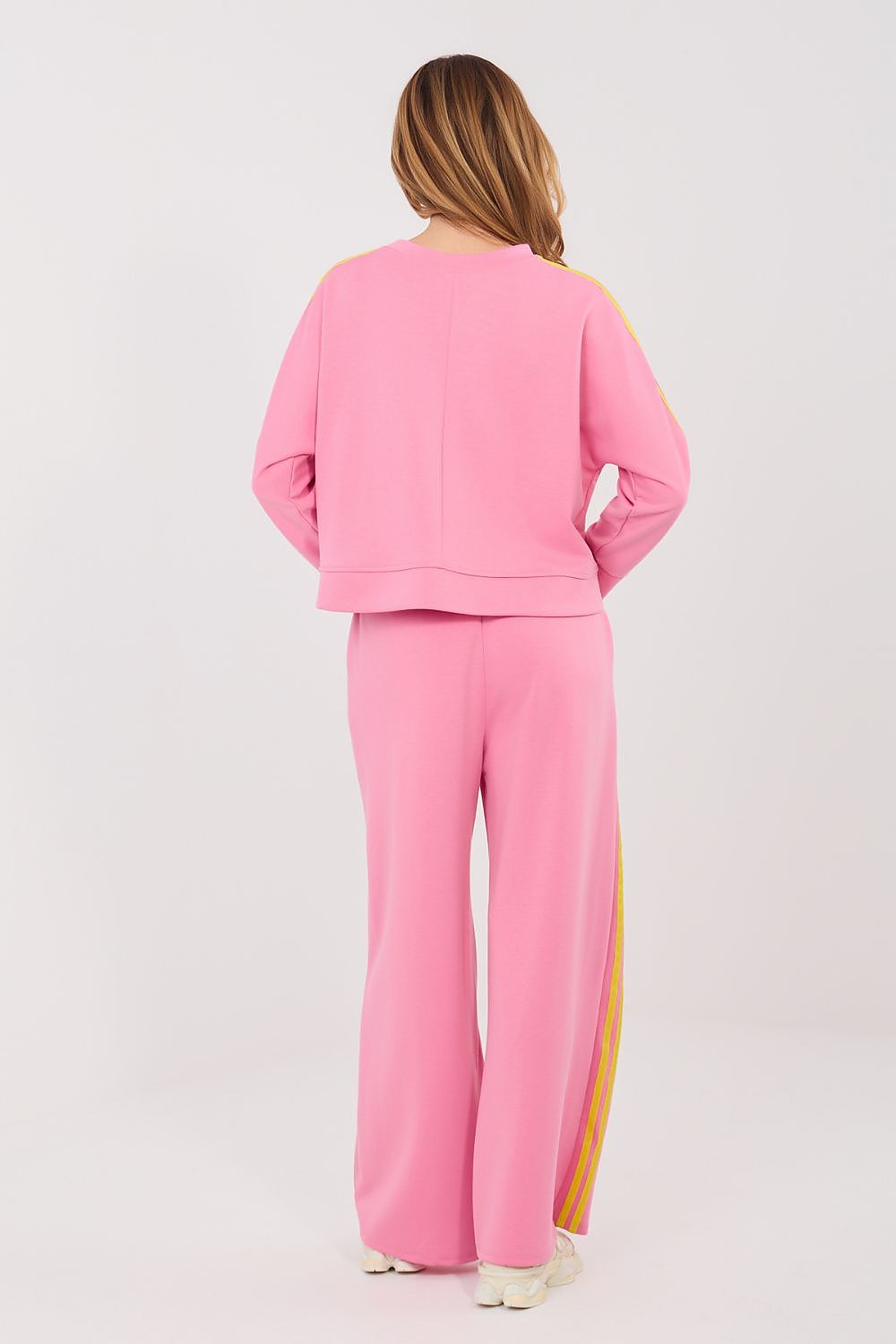 Women's Striped Hoodie & Wide-Leg Pants Tracksuit Set – view 12