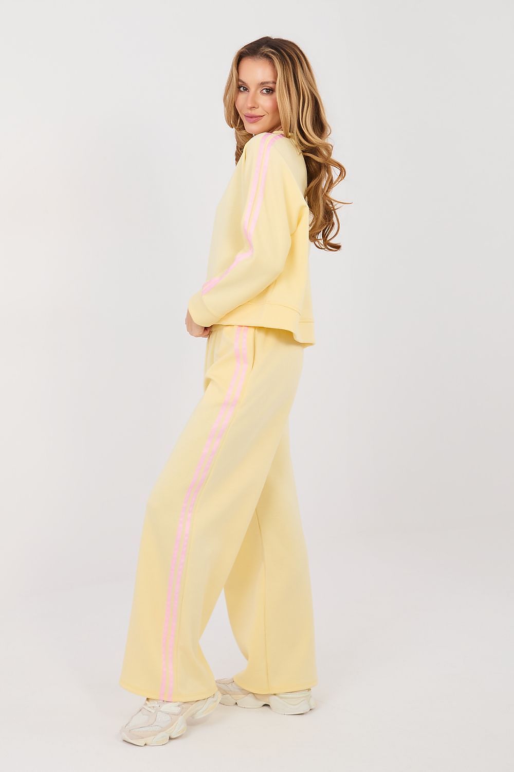 Women's Striped Hoodie & Wide-Leg Pants Tracksuit Set – view 21