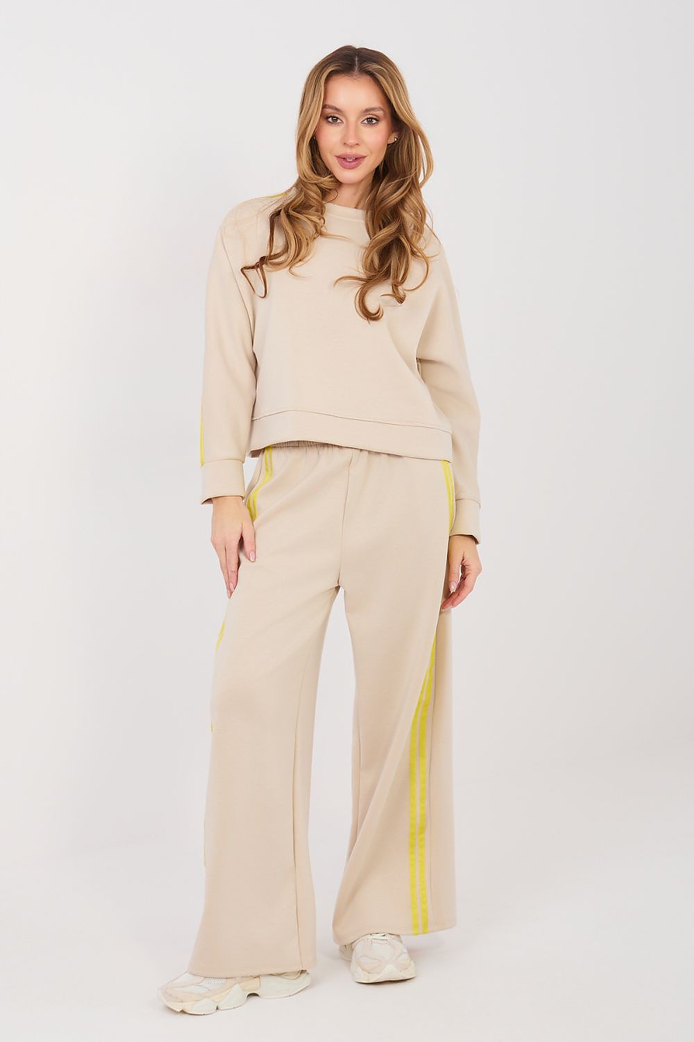 Women's Striped Hoodie & Wide-Leg Pants Tracksuit Set – view 24