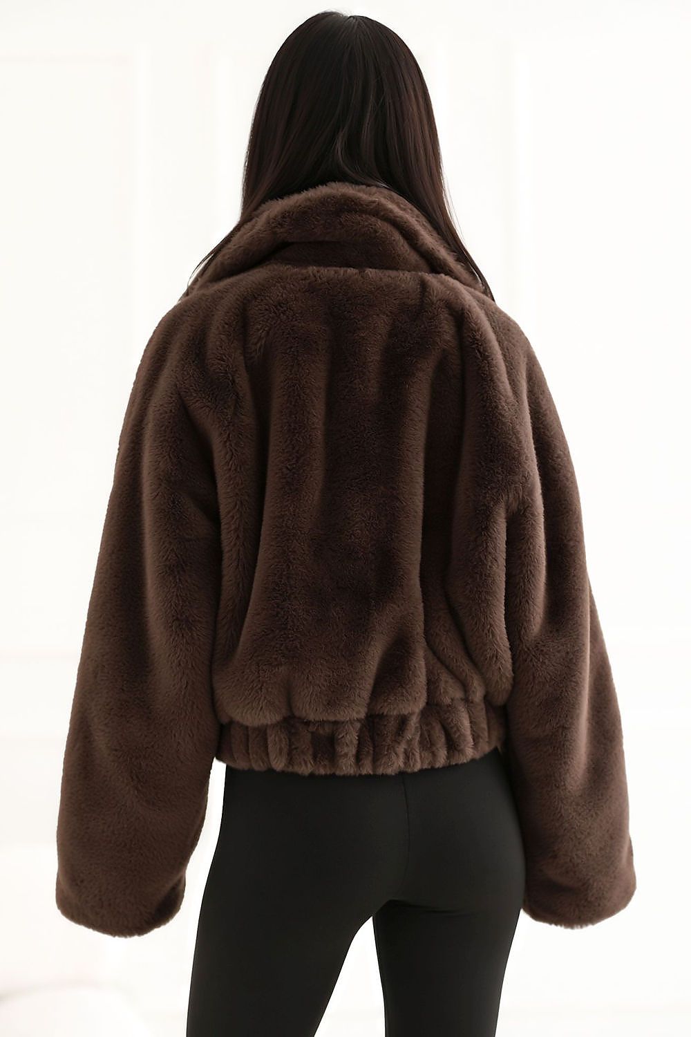 Women's Faux Fur Double-Breasted Jacket – view 3