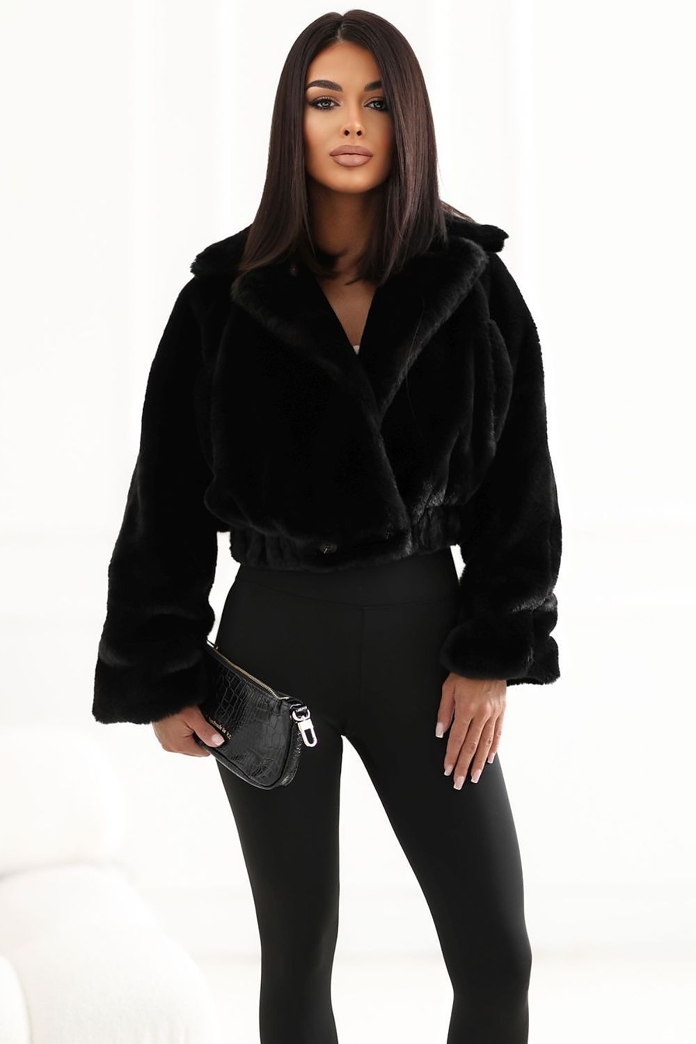 Women's Faux Fur Double-Breasted Jacket – view 7