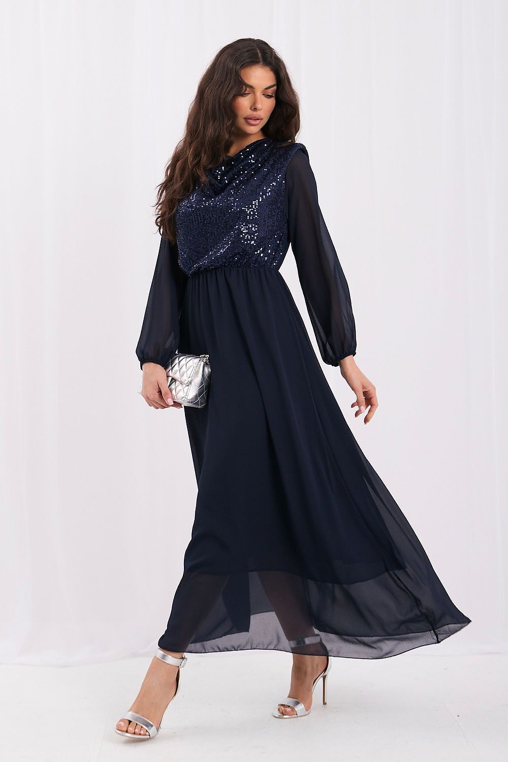 Women's Sequin Maxi Evening Dress