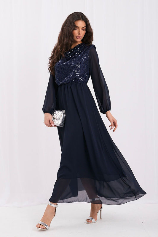 Women's Sequin Maxi Evening Dress
