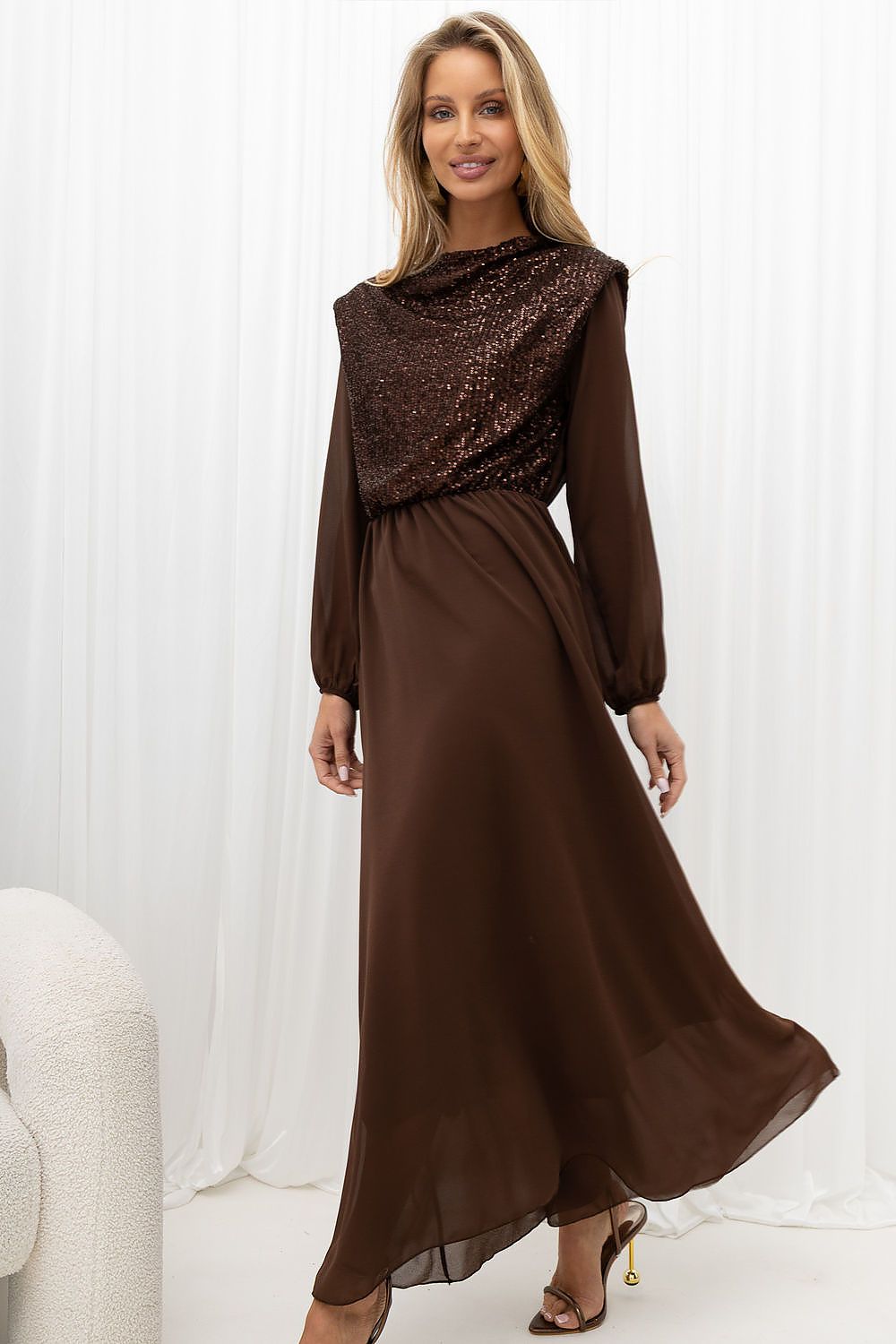 Women's Sequin Maxi Evening Dress – view 6