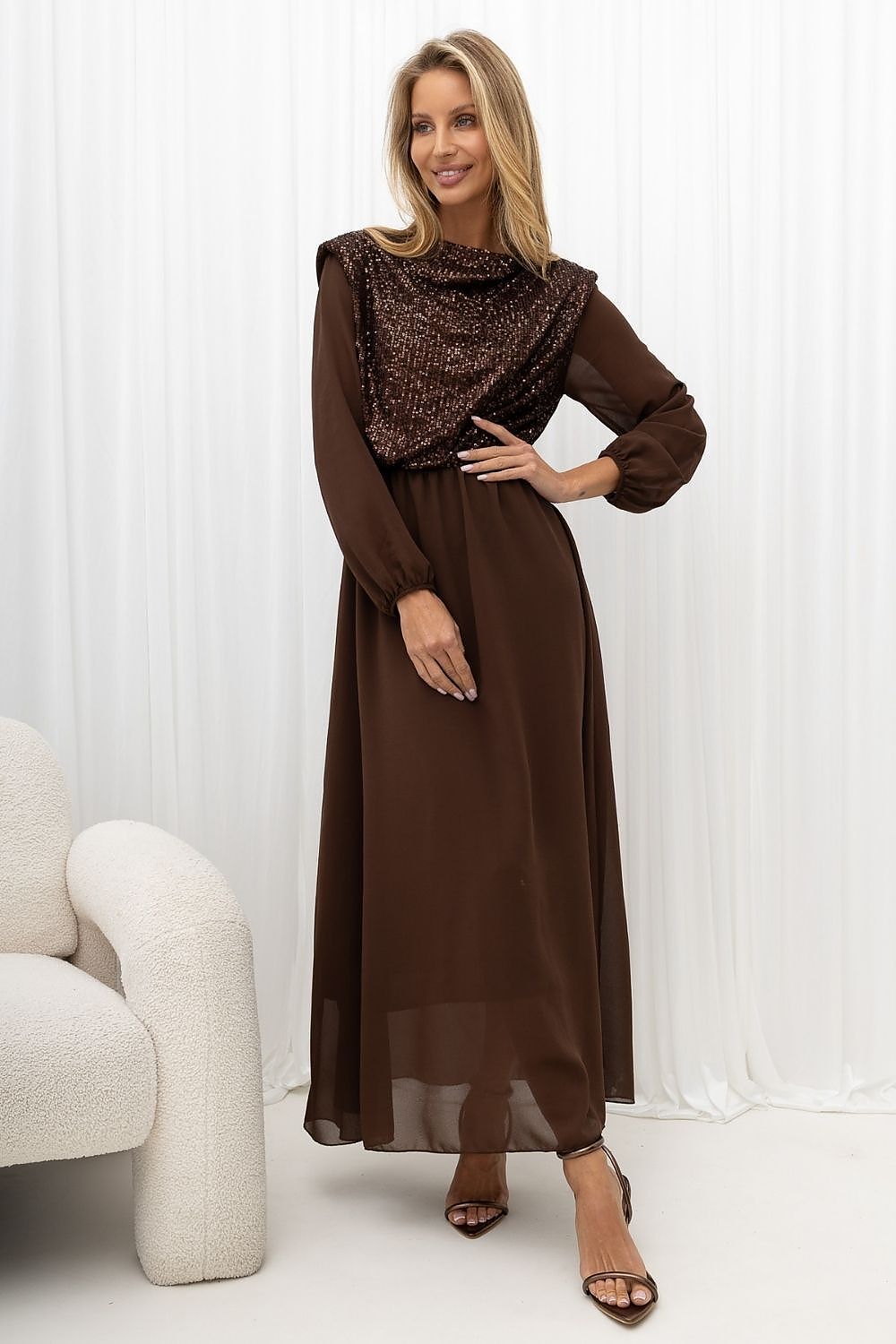 Women's Sequin Maxi Evening Dress – view 8