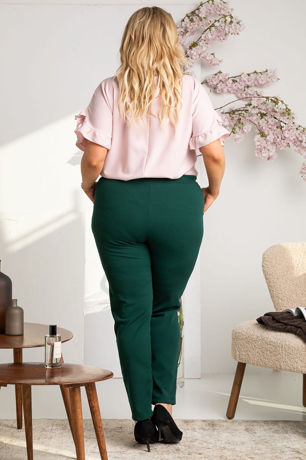 Elegant knitted pants with pockets BENTON