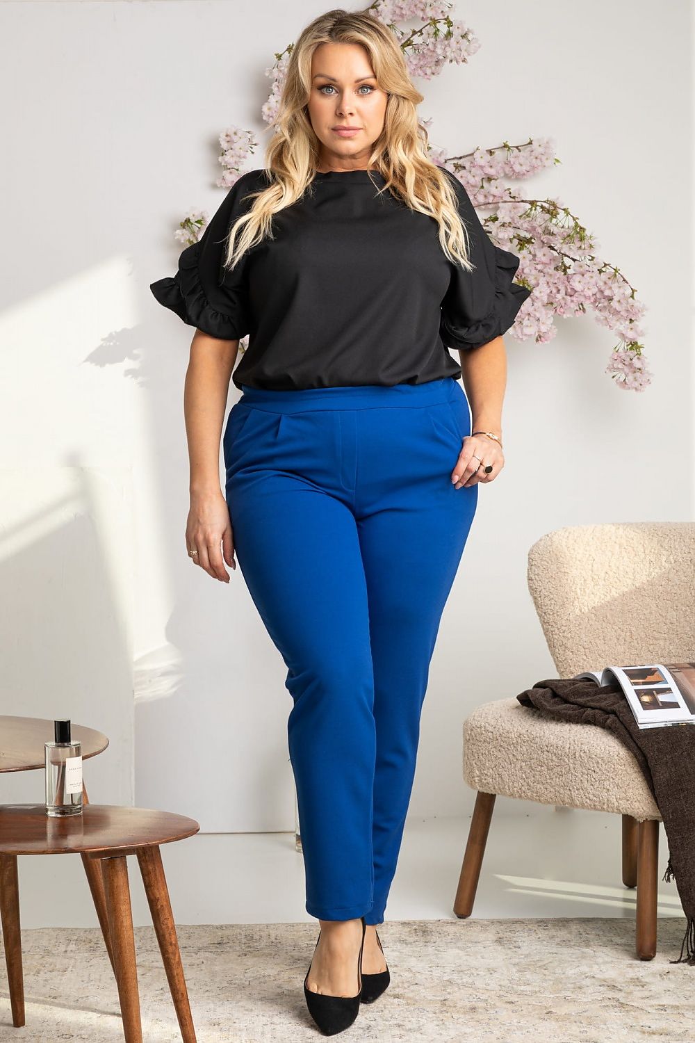 Elegant knitted pants with pockets BENTON