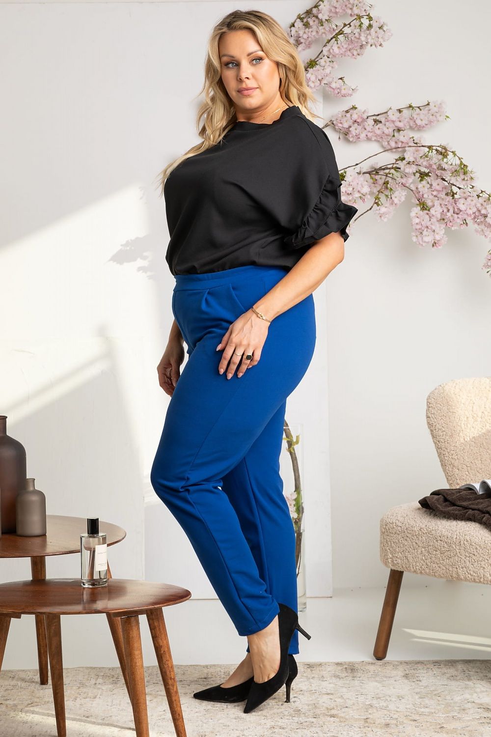 Elegant knitted pants with pockets BENTON