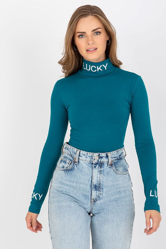 Ex Moda Longsleeve Turtleneck Lucky Blouse