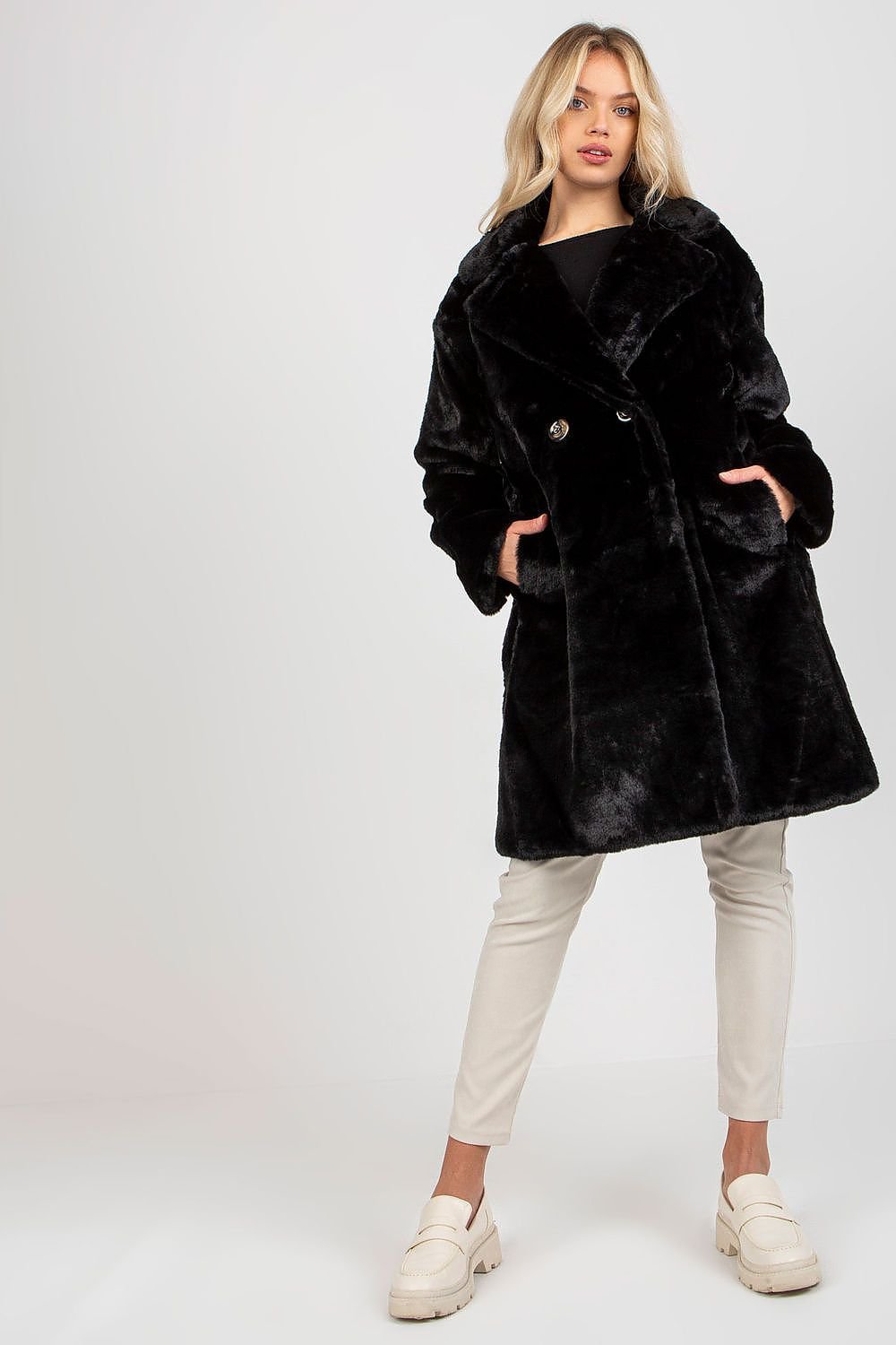 Och Bella Classic Faux Fur Coat