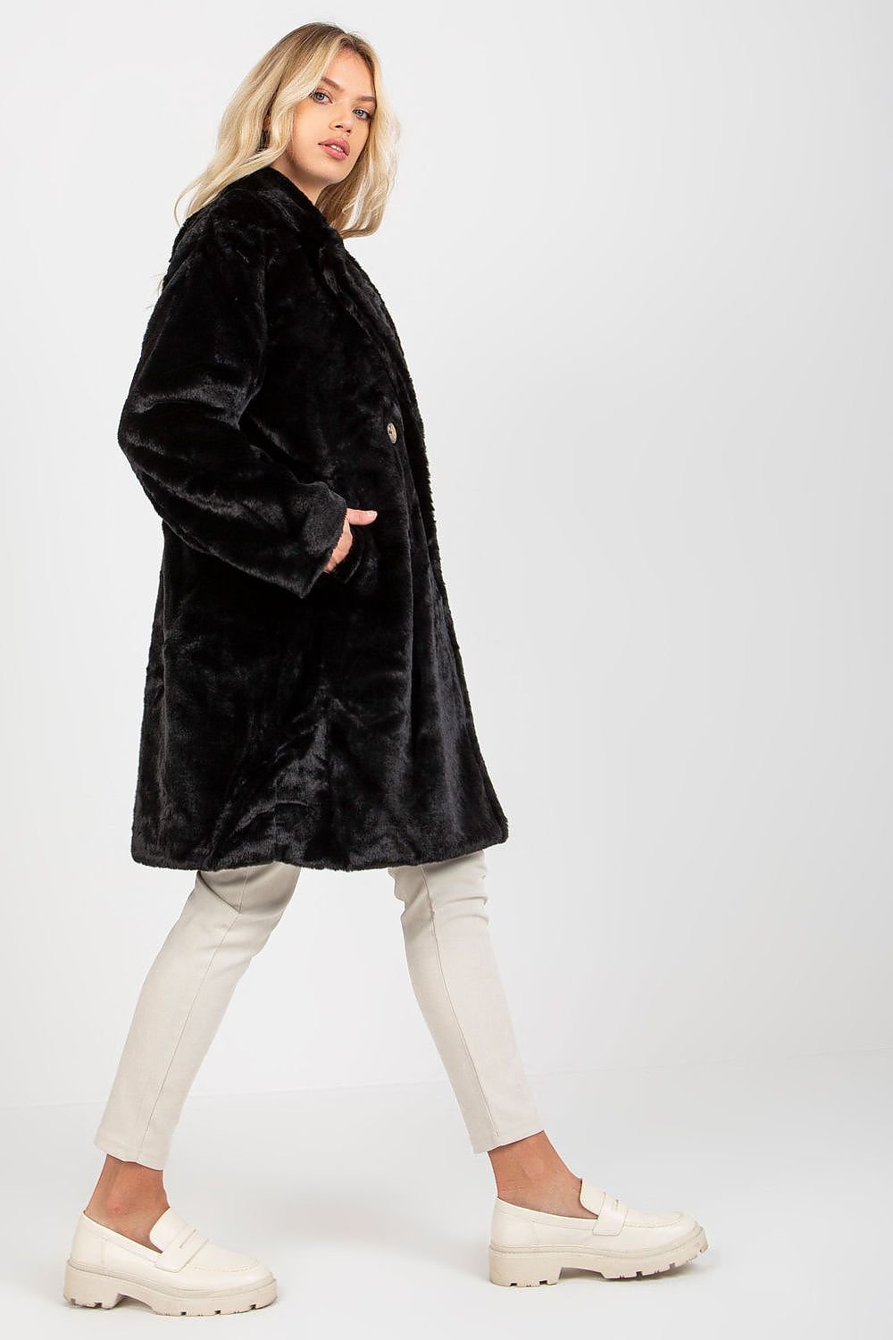 Och Bella Classic Faux Fur Coat