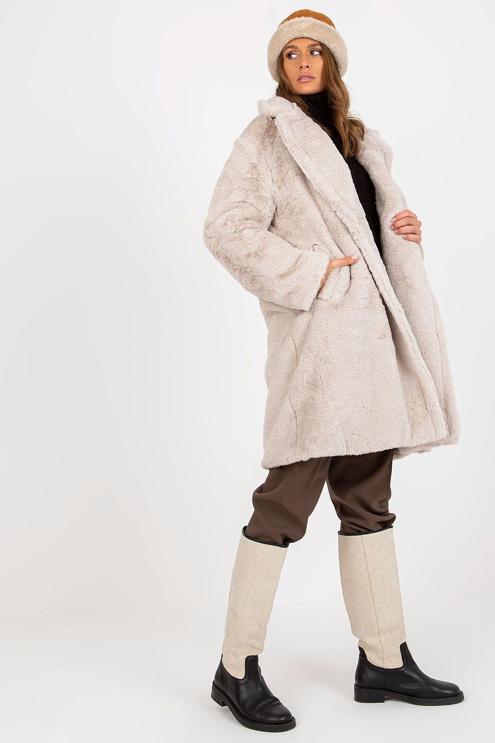 Och Bella Classic Faux Fur Coat