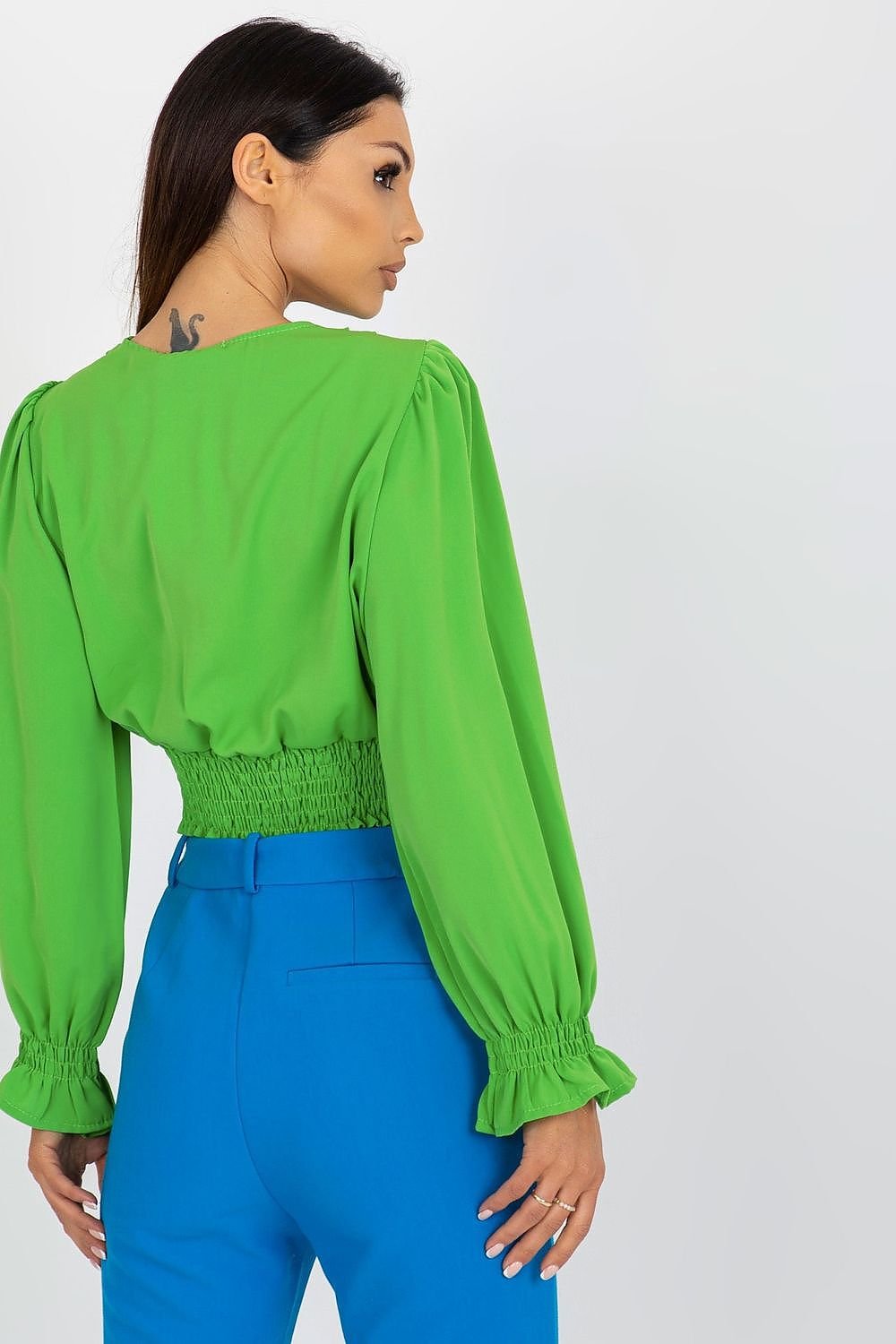 Italy Moda Envelope Neckline Blouse